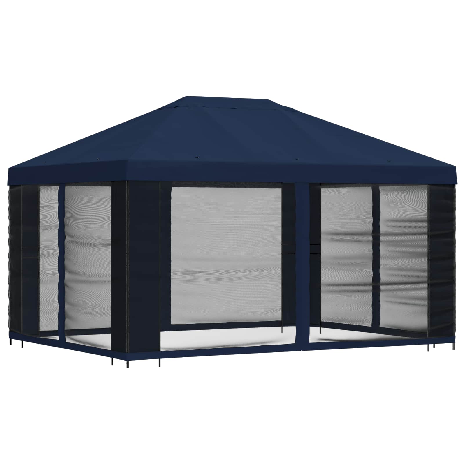 Aia telk külgseintega 4 × 3 m Sinine Polüester ja teras 190 gsm