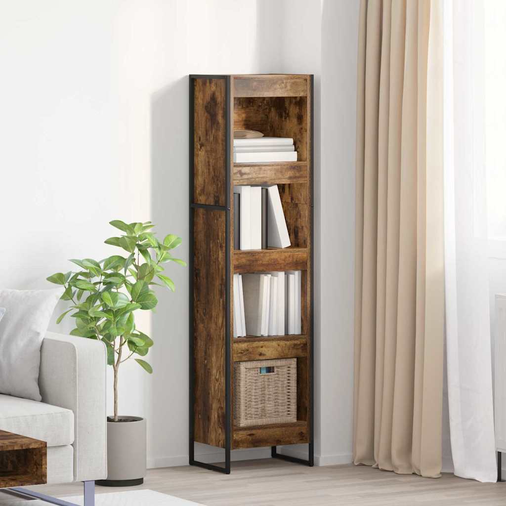 Raamaturiiul 40 x 30 x 155 cm Tehispuit Suitsu tamm