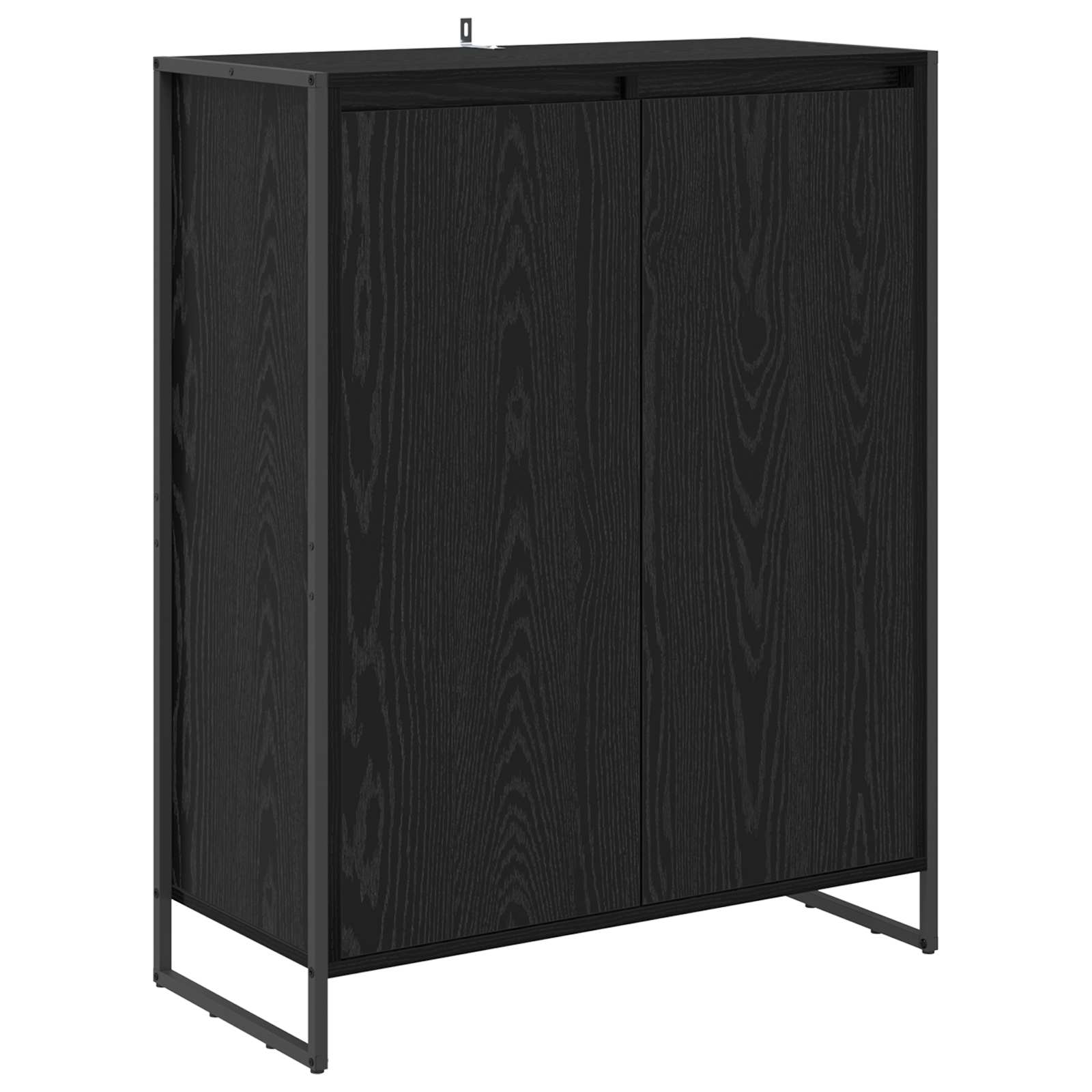 Kinga kapp ladustamisega Must tamm 79 x 36 x 100 cm Tehispuit