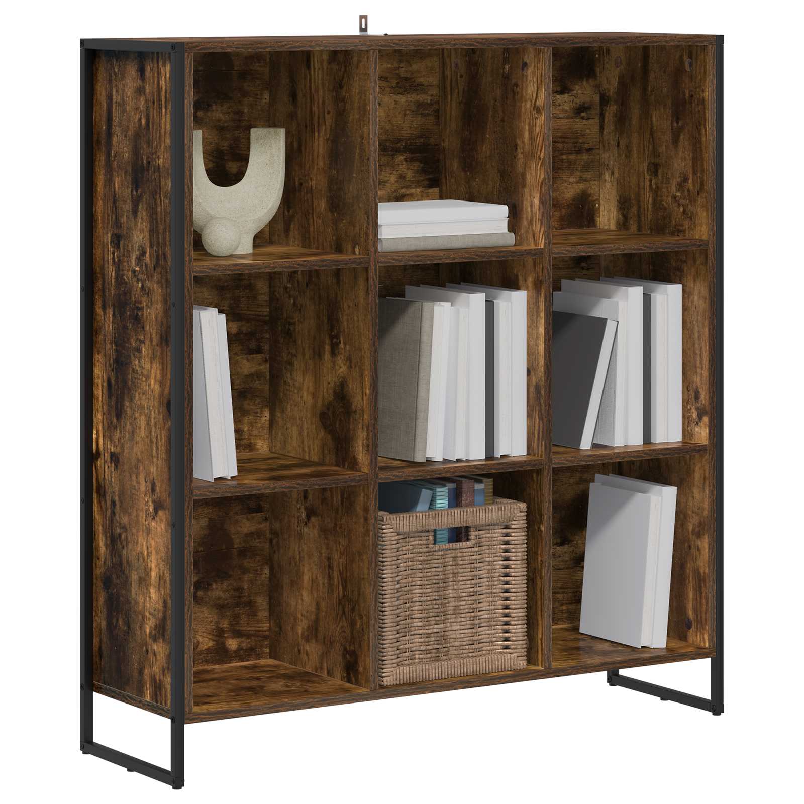 Raamaturiiul Suitsu tamm 99,5 x 30 x 108 cm Tehispuit