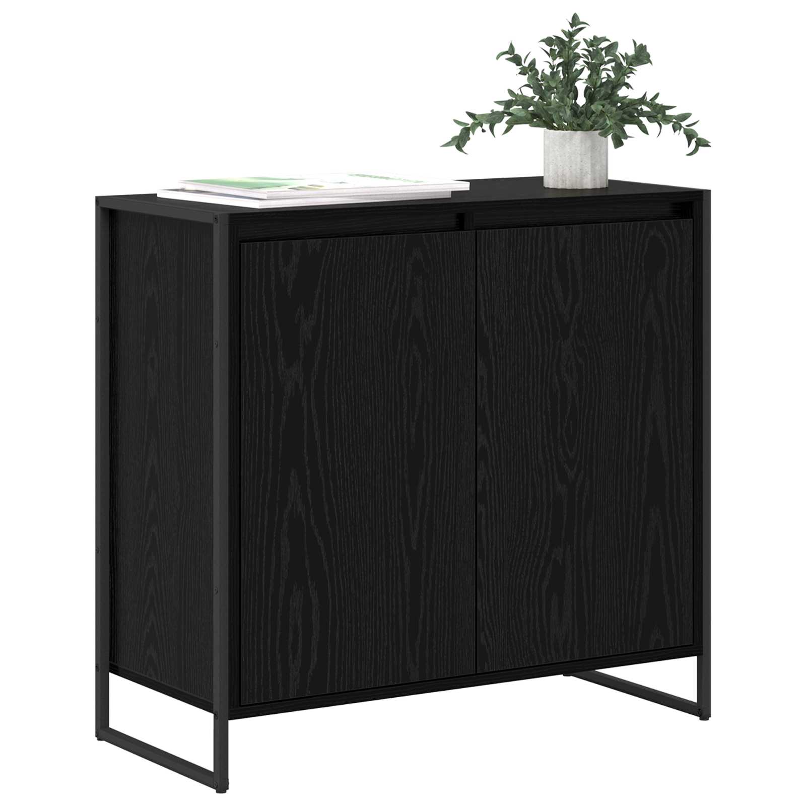 Kõrvalkapp Must tamm 79 x 36 x 75 cm Tehispuit