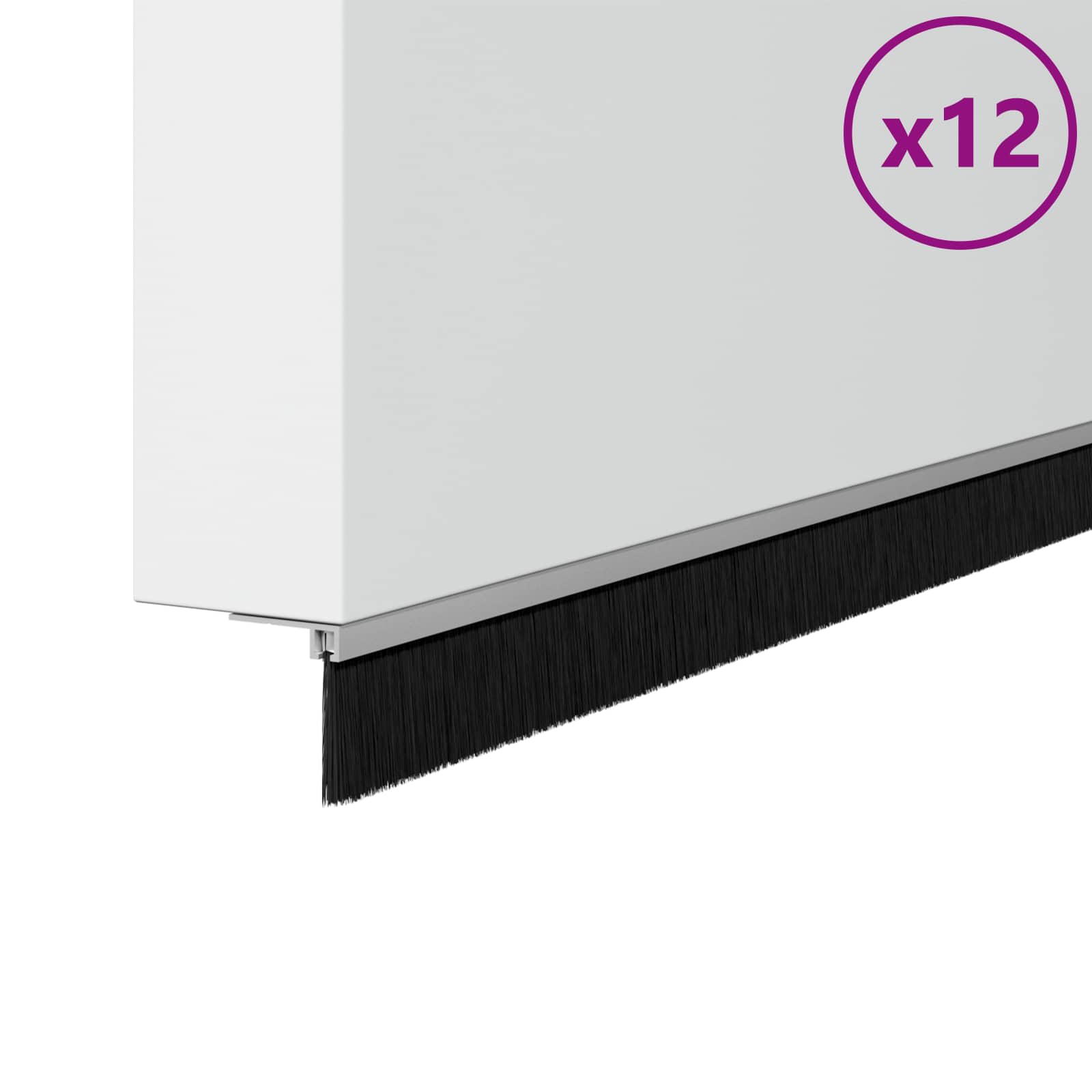 Isekleebivad Uksed Brush Seibid 12 tk Hõbedane 100 cm
