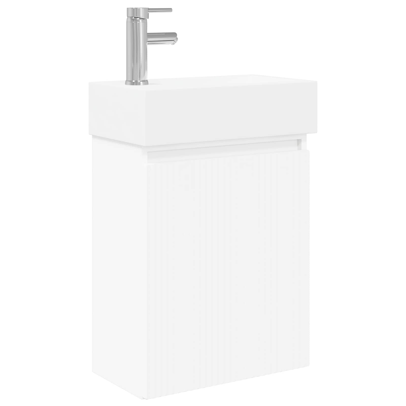 Vannitoa vanity üksus koos segistiga Valge 45,5 x 22,5 x 84 cm