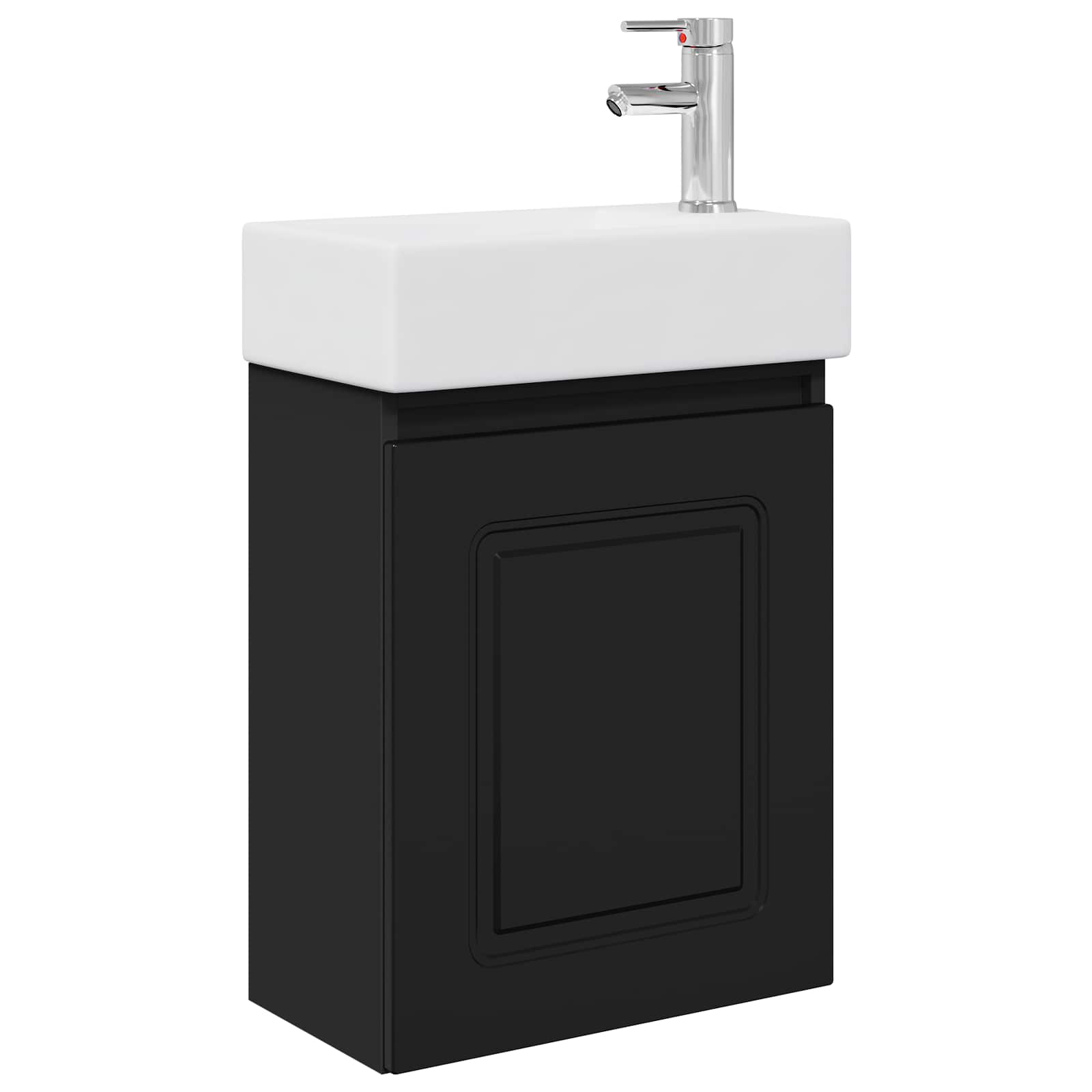 Vannitoa vanity üksus koos segistiga Must 45,5 x 22,5 x 84 cm