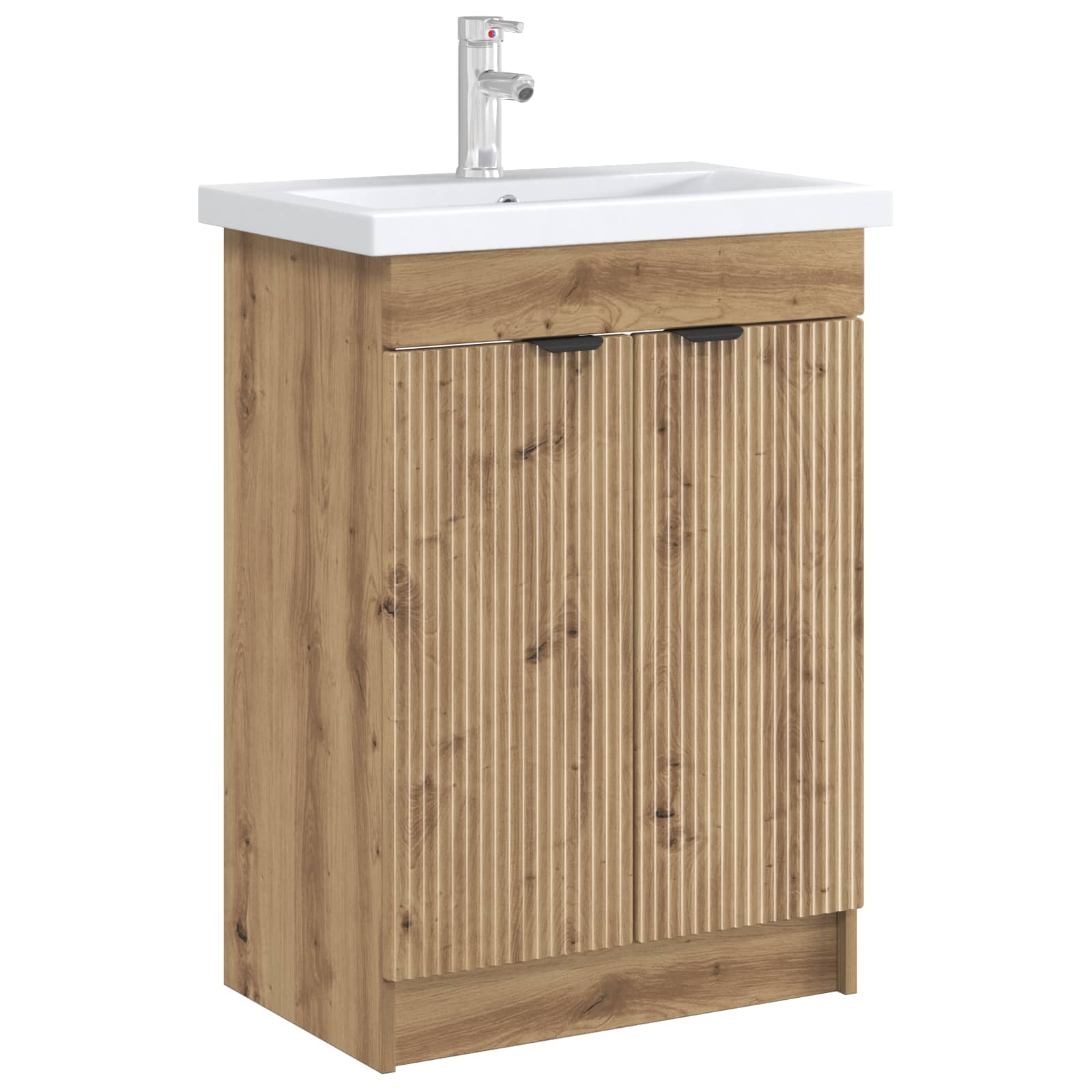 Vannitoa all oleva kraani kapp Artisan tamm 56 x 37,5 x 81 cm