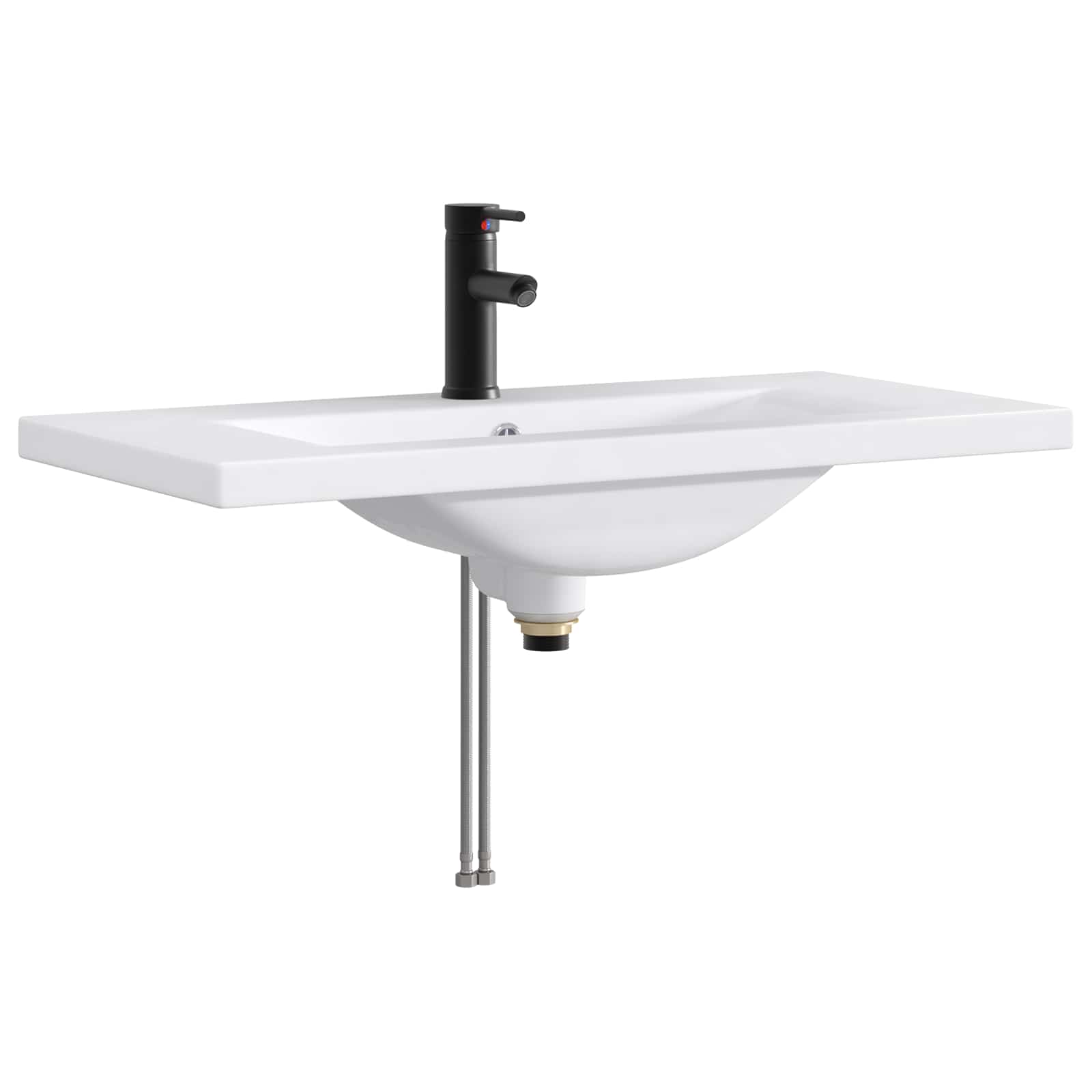 Vannitoa pesu kauss Matt must 81 x 40 x 17,5 cm Metall
