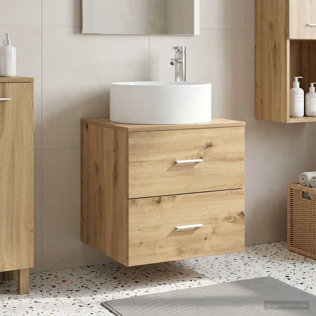 Seinale paigaldatav kraanikaussi kapike Artisan tamm