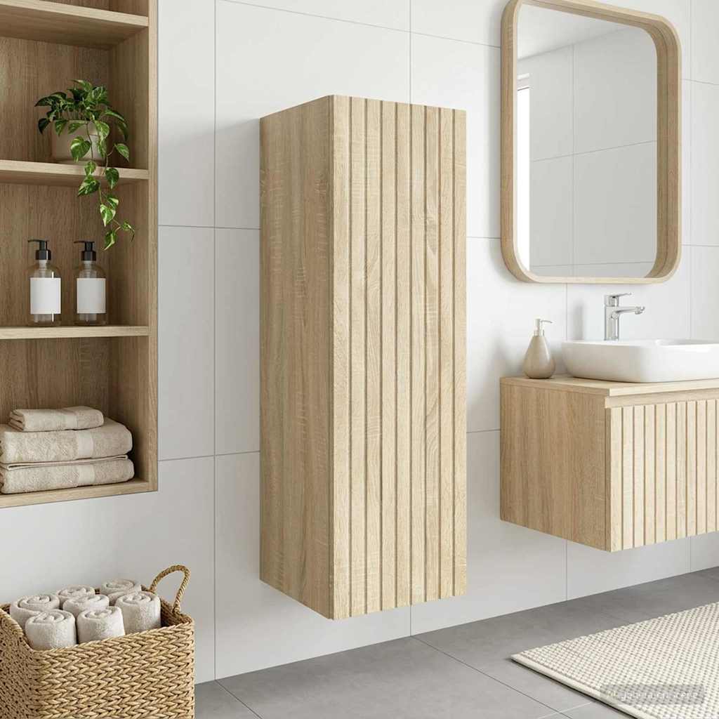 Seinale kinnitatav vannitoikapp Sonoma tamm 33 x 34,5 x 60 cm