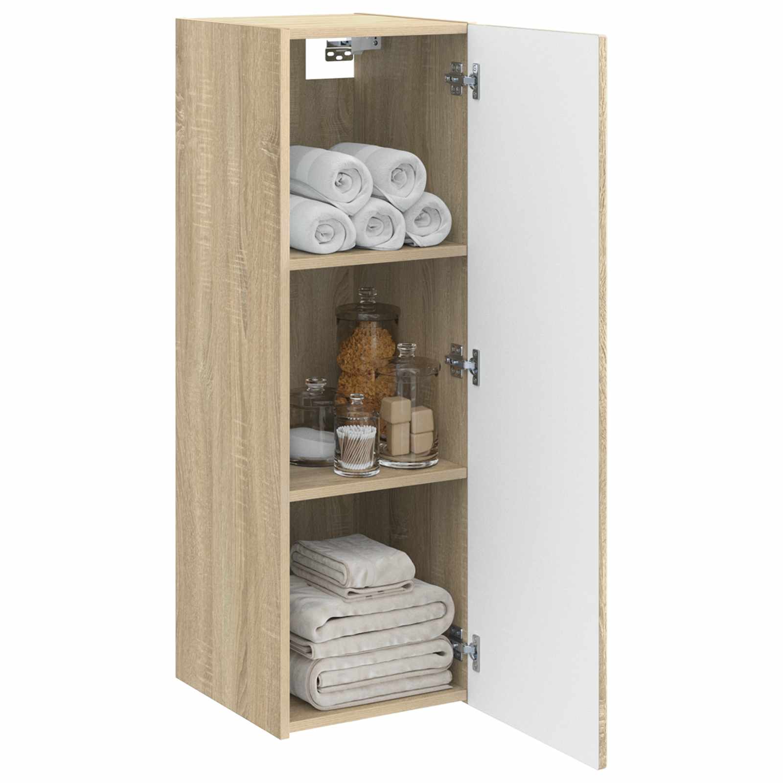 Seinale kinnitatav vannitoikapp Sonoma tamm 33 x 34,5 x 60 cm