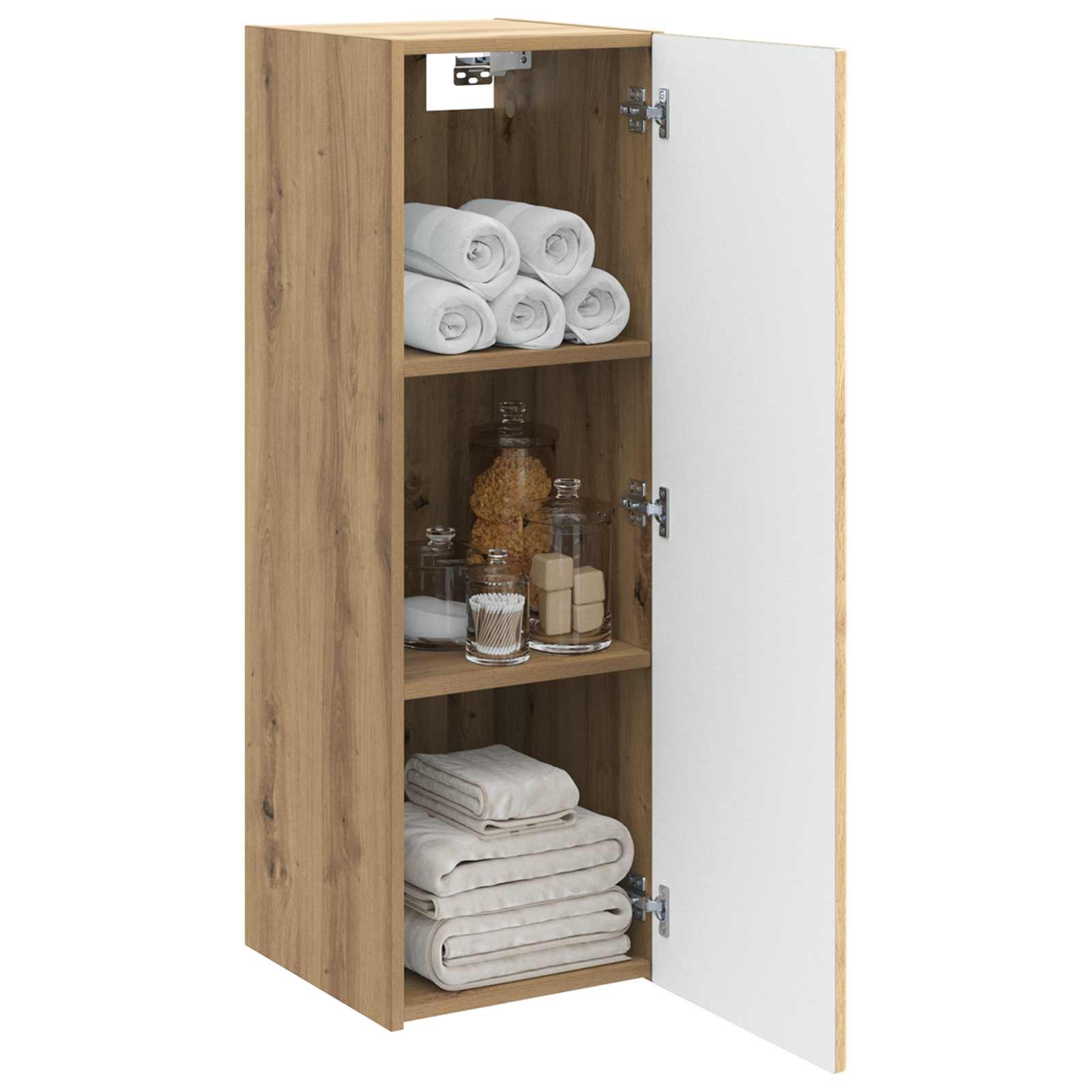 Seinale kinnitatav vannitoikapp Artisan tamm 33 x 34,5 x 60 cm