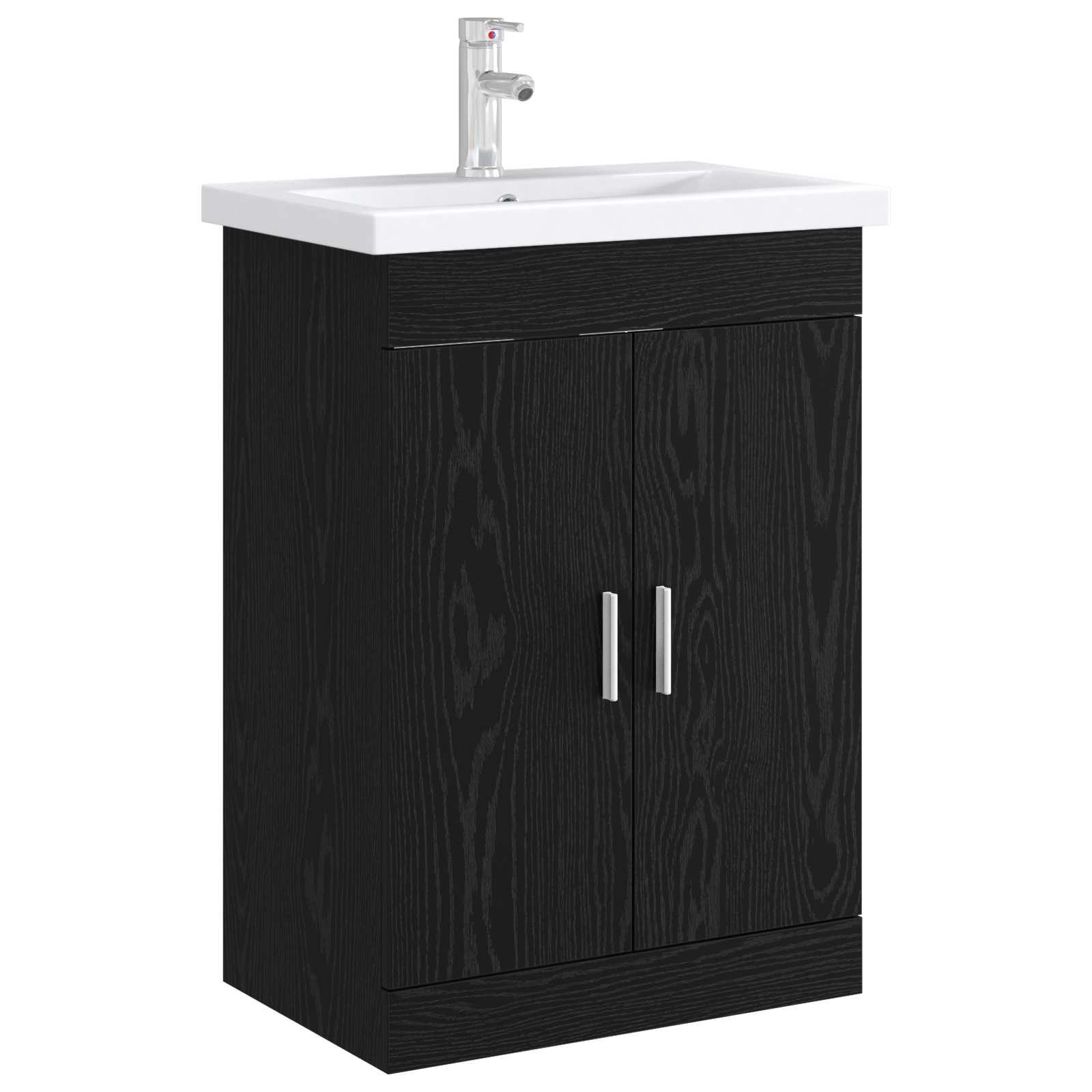 Vannitoa all oleva kraani kapp Must tamm 78,5 x 37,5 x 81 cm