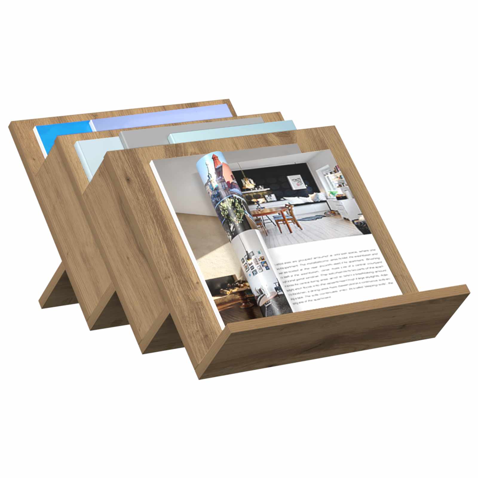 Ajakirja riiul riiuliga Käsitööpuu 53 x 40 x 28,5 cm Tehispuit