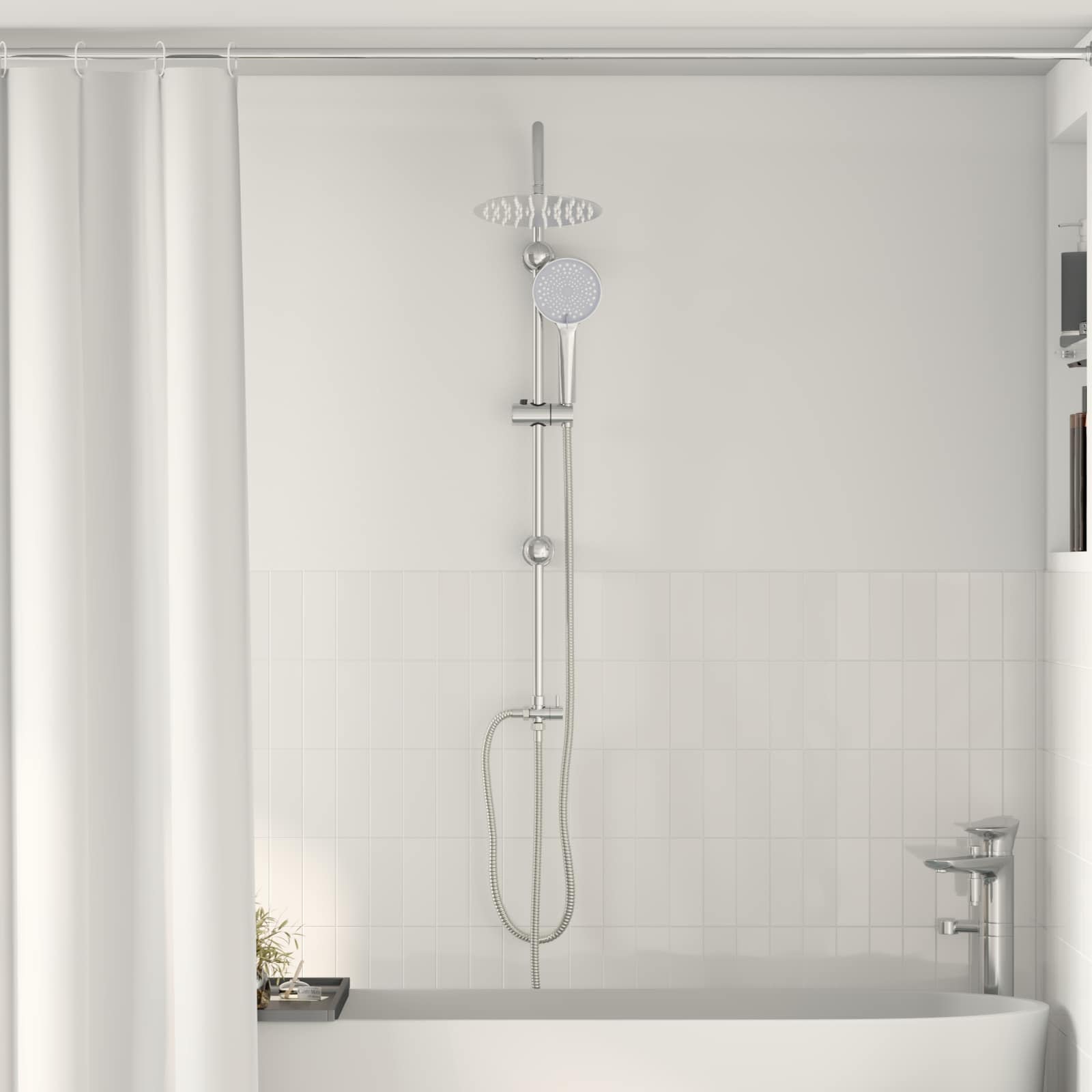 Dušisüsteem Hõbedane 47 x 20 x 95 cm Roostevaba teras