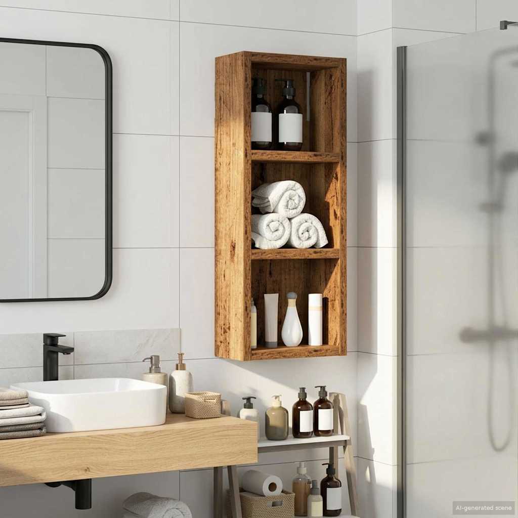 Vannitoa seinakapp Vana puit 20 x 10 x 50 cm Töödeldud puit