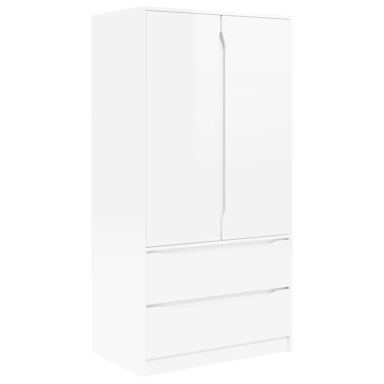 Garderoobikapp sahtliga Kõrgläikega Valge 79,5 x 49 x 156 cm