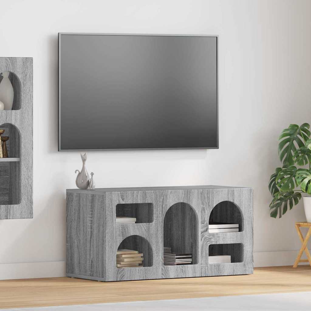 Telerikapp ELST 80 x 35 x 40 cm Hall Sonoma Tehispuit