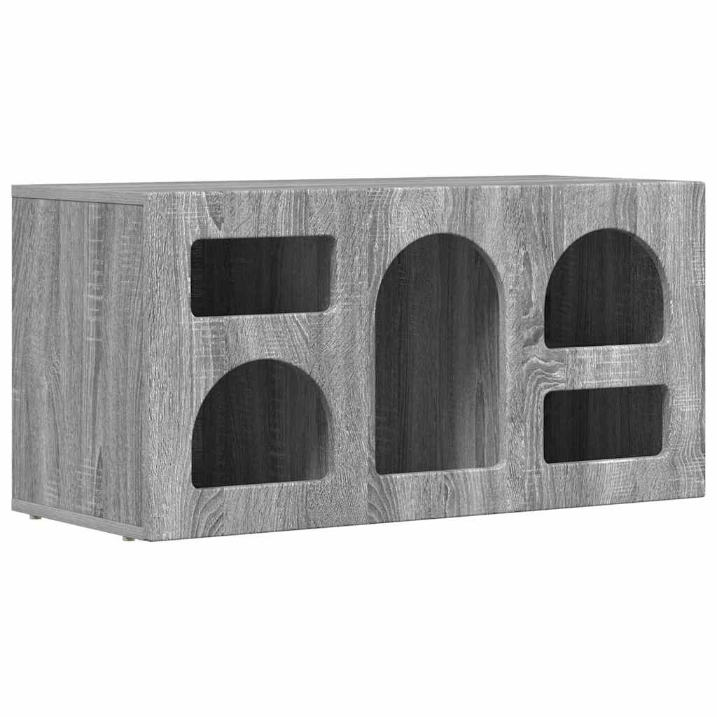Telerikapp ELST 80 x 35 x 40 cm Hall Sonoma Tehispuit