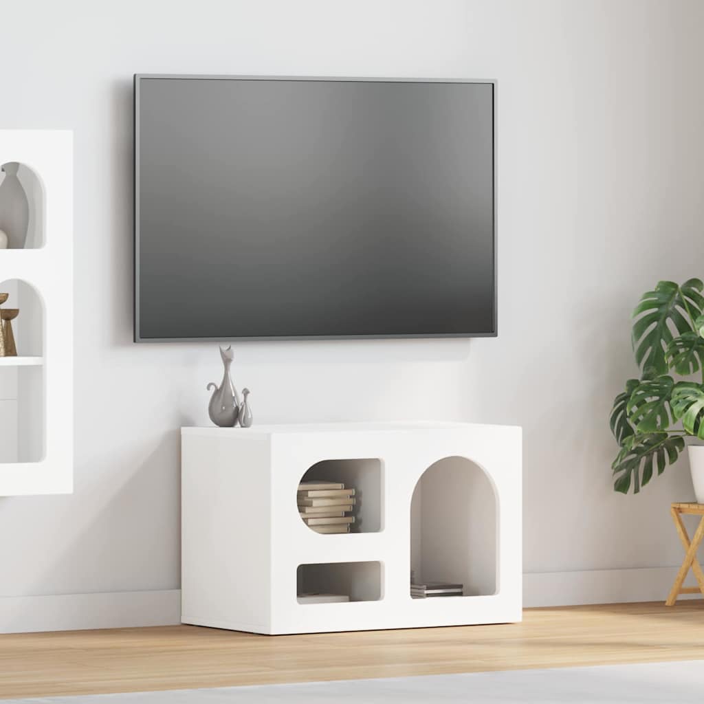 Telerikapp ELST 60 x 35 x 40 cm Valge Tehispuit