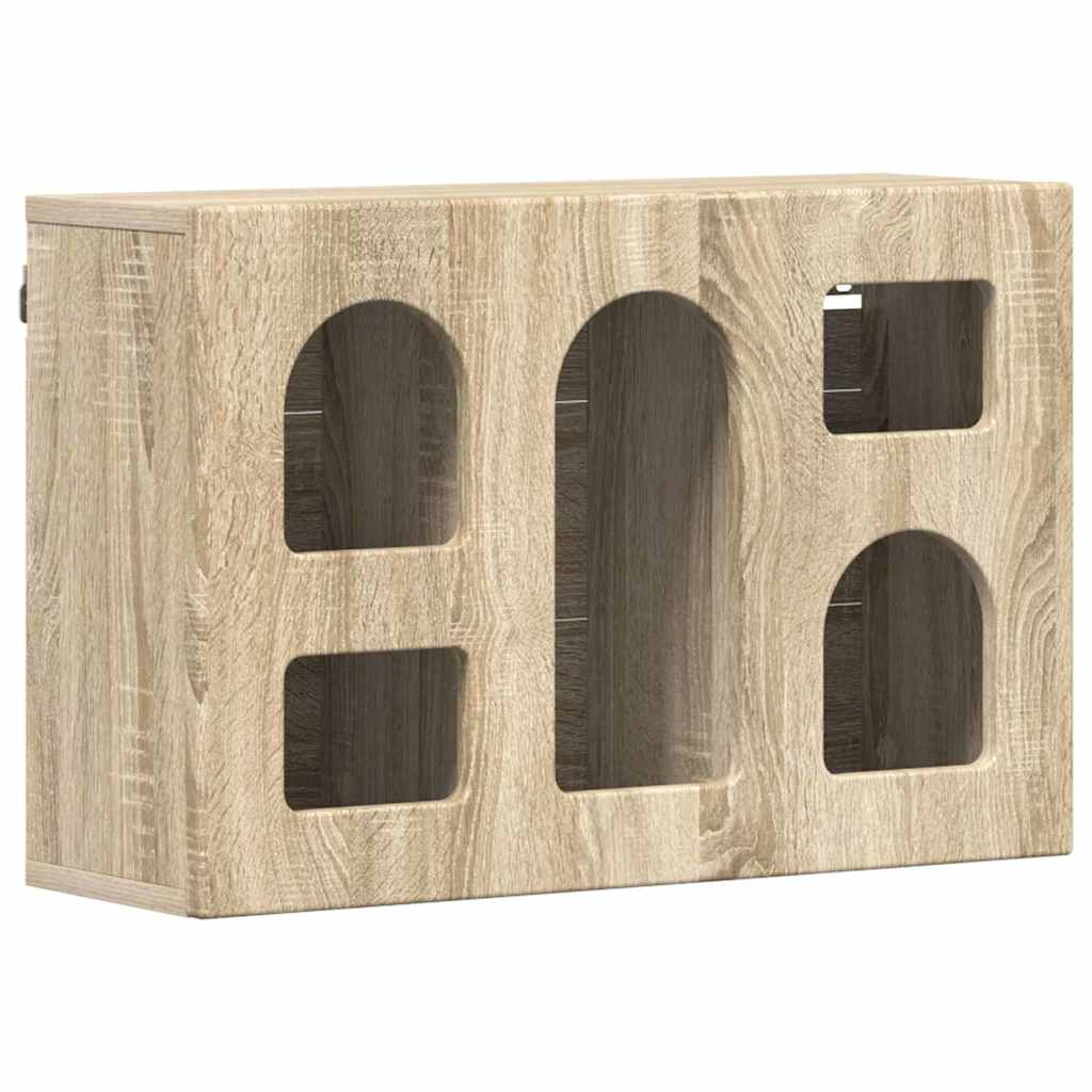 Seinakapp riiuliga ELST Sonoma tamm 60 x 20 x 40 cm Tehispuit
