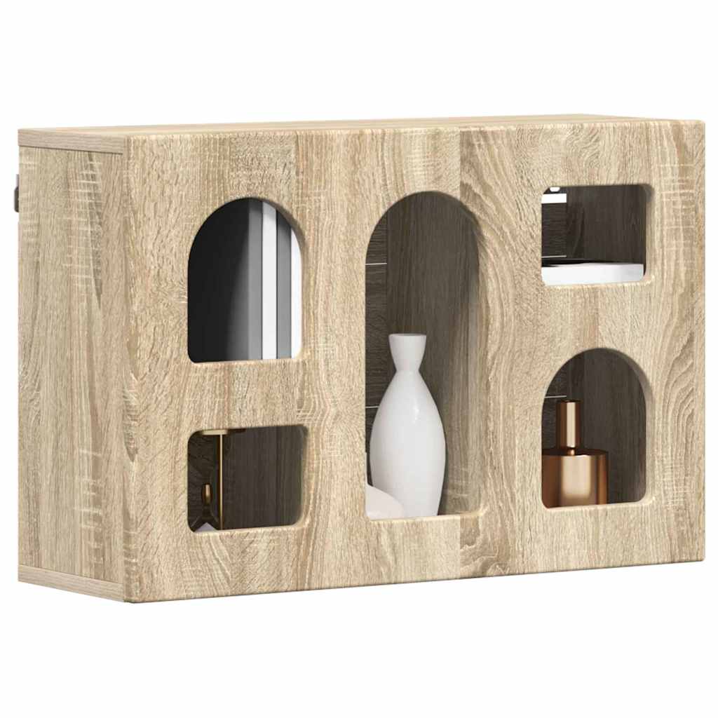 Seinakapp riiuliga ELST Sonoma tamm 60 x 20 x 40 cm Tehispuit