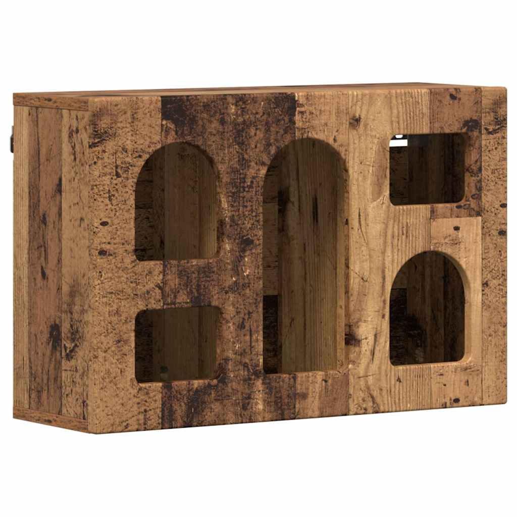 Seinakapp riiuliga ELST Vana puit 60 x 20 x 40 cm Tehispuit