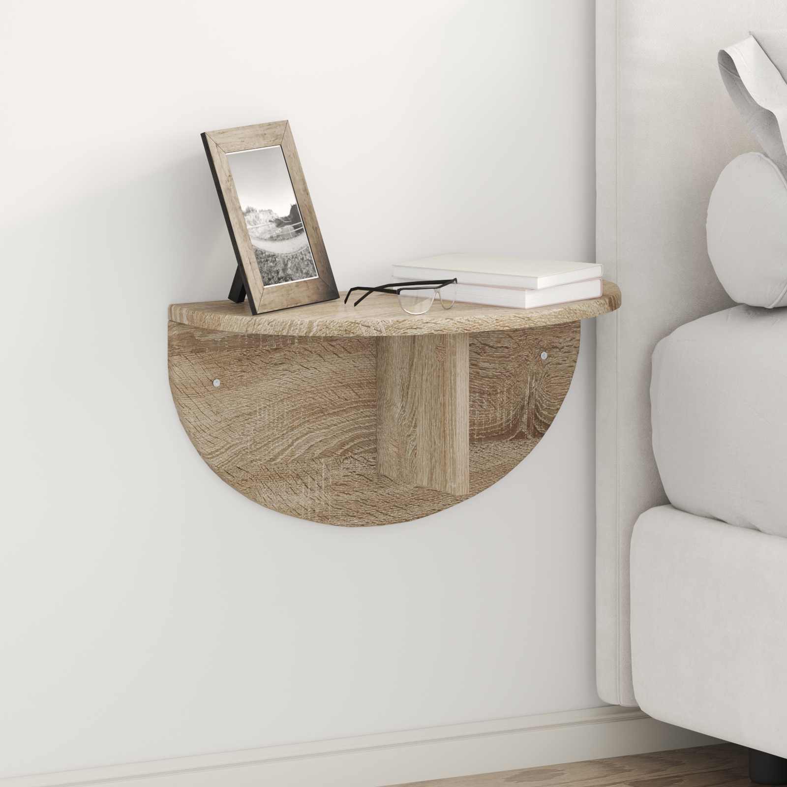 Seinariiul 2 tk Sonoma tamm 48 x 24 x 24 cm Tehispuit