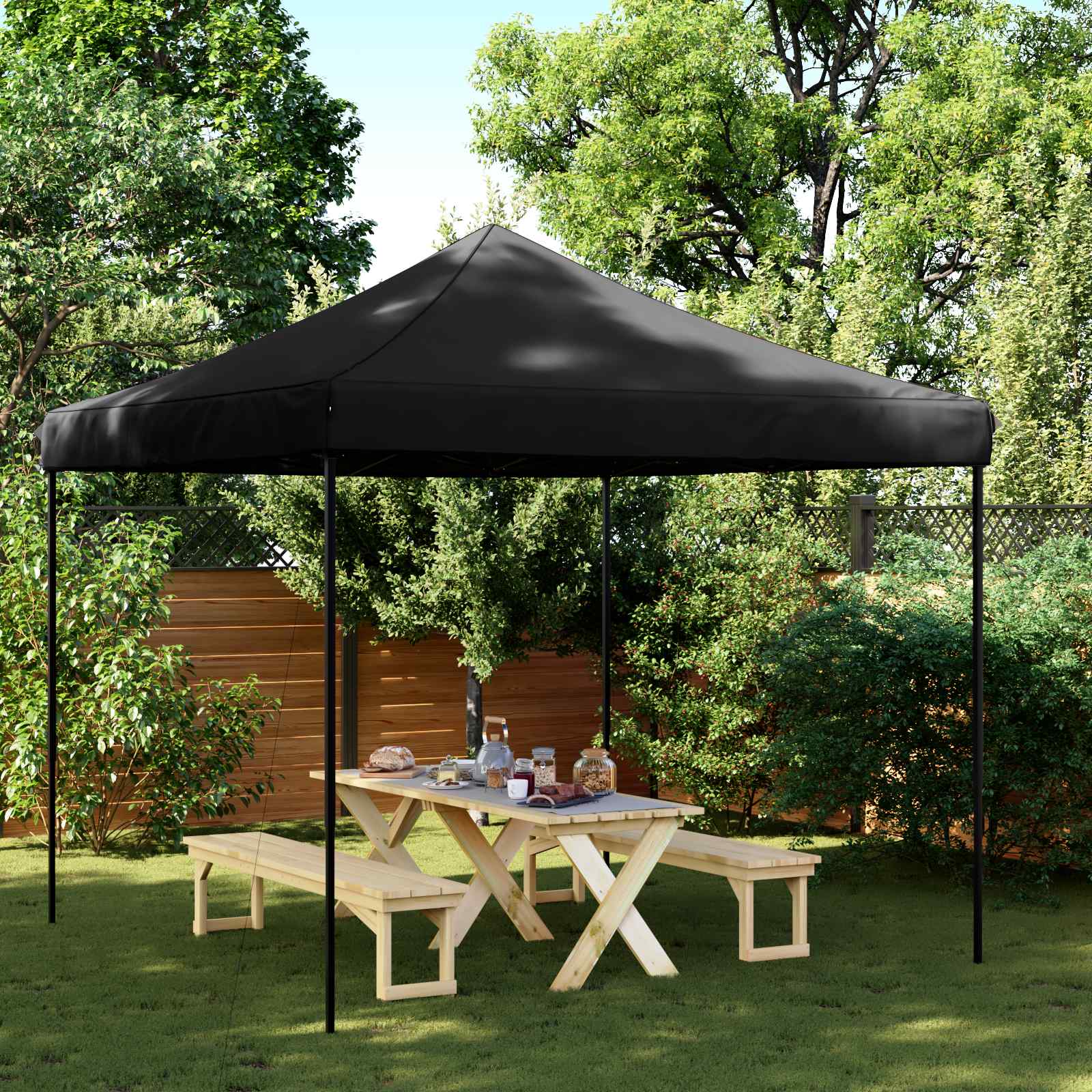 Pidutelgid 292 x 292 x 315 cm Must Oxfordi kangas