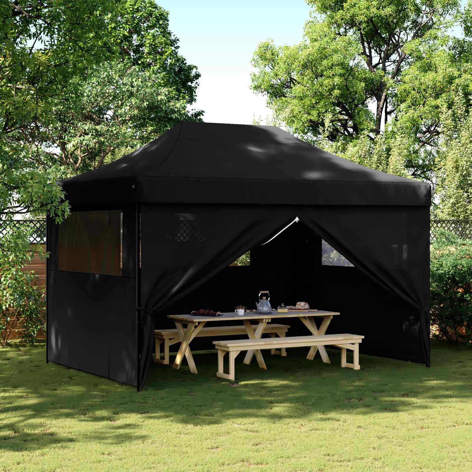 Pidutelgid 279 x 410 x 315 cm Must Oxfordi kangas