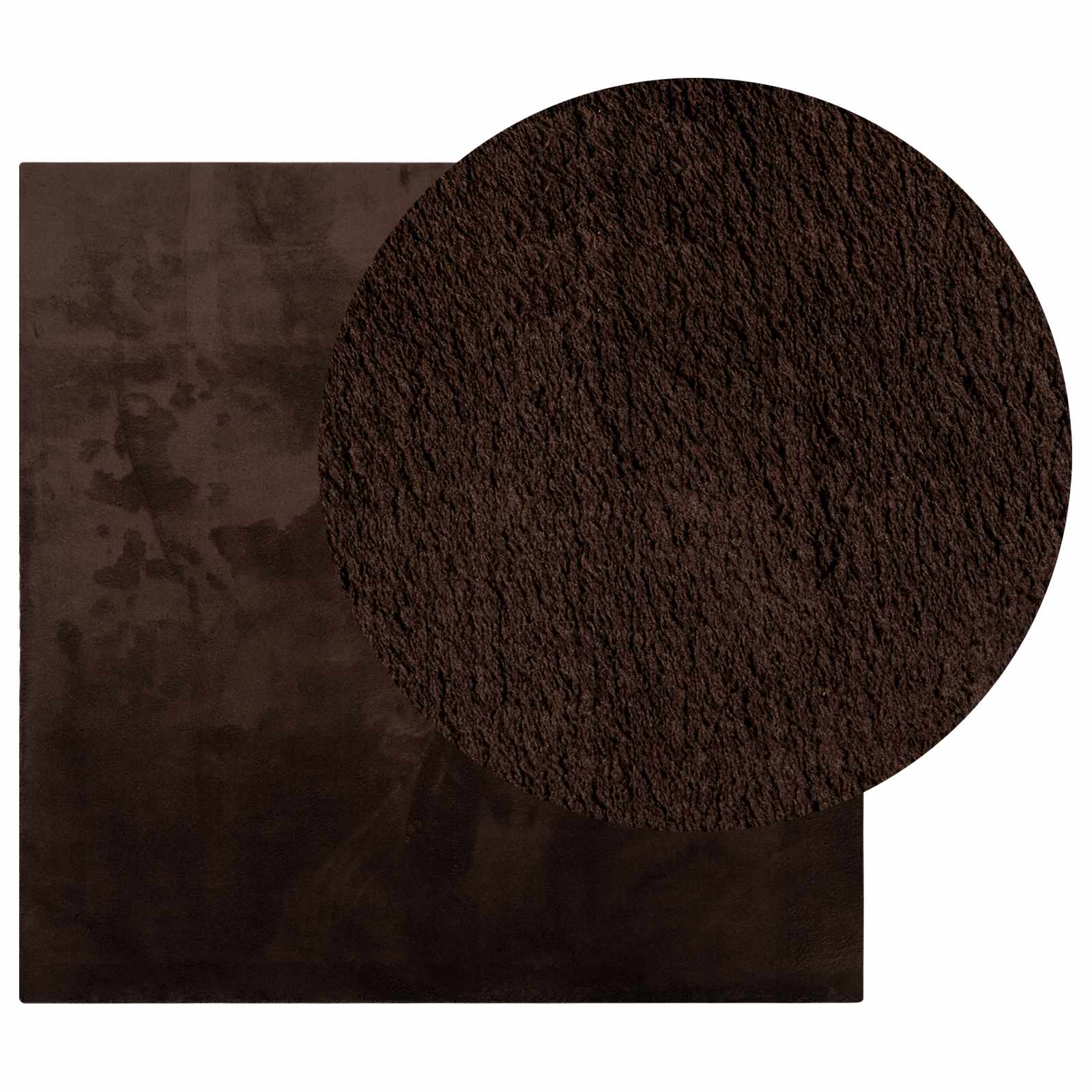 Keskmine vaip pehme ja pestav HUARTE Pruun 120 x 120 cm
