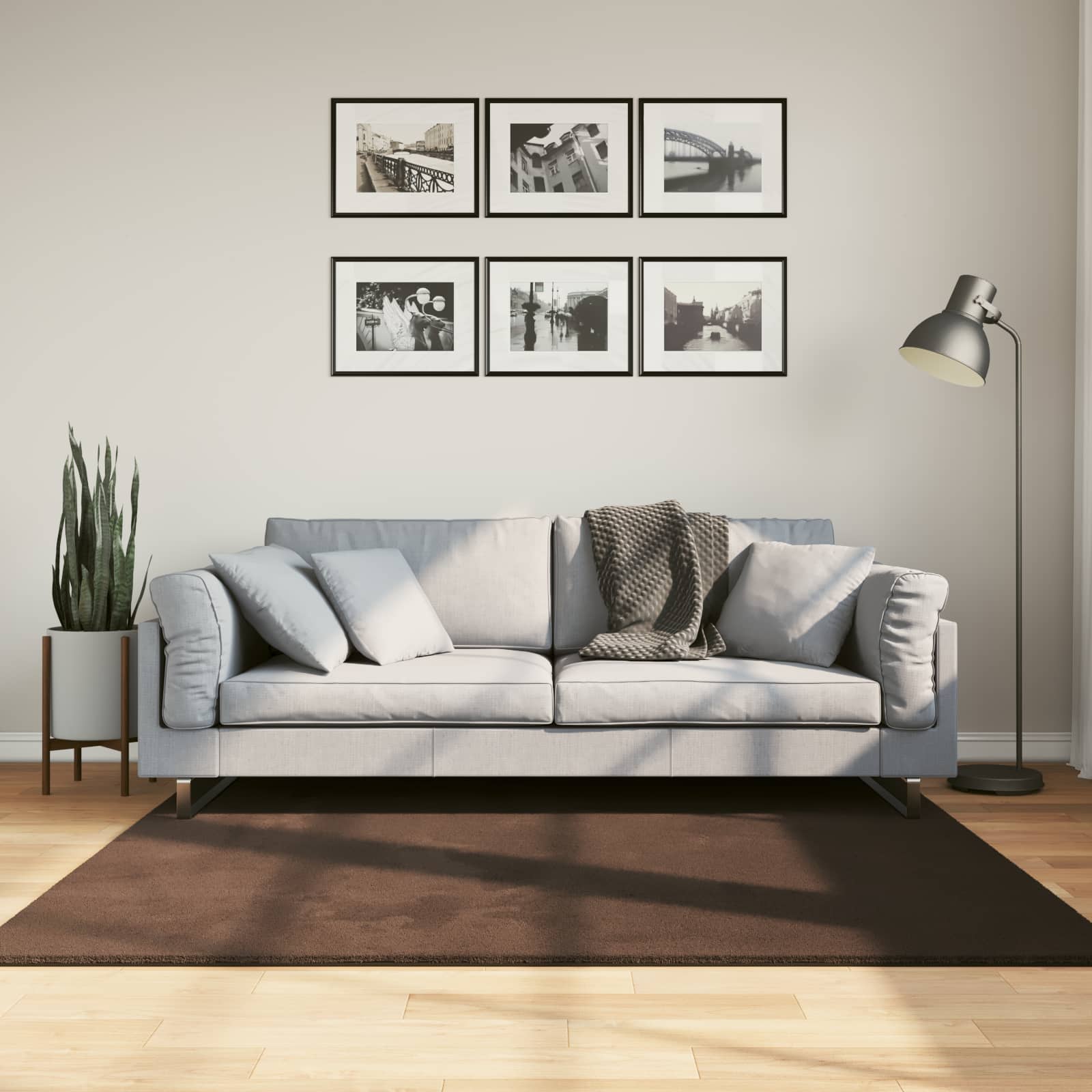 Keskmine vaip pehme ja pestav HUARTE Pruun 160 x 160 cm