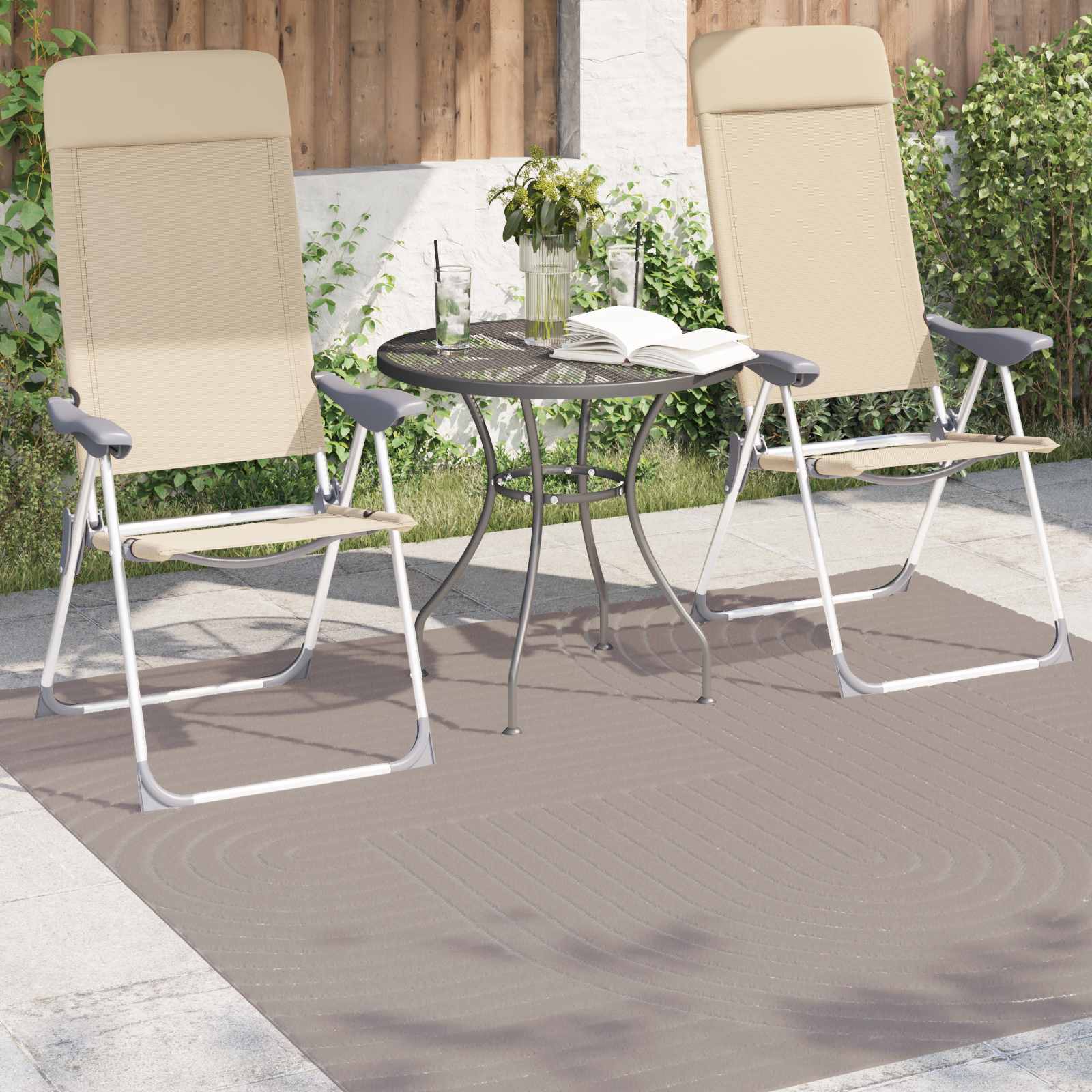 Siseruumide ja välitingimuste vaip PALMERAS Beež 120 x 120 cm