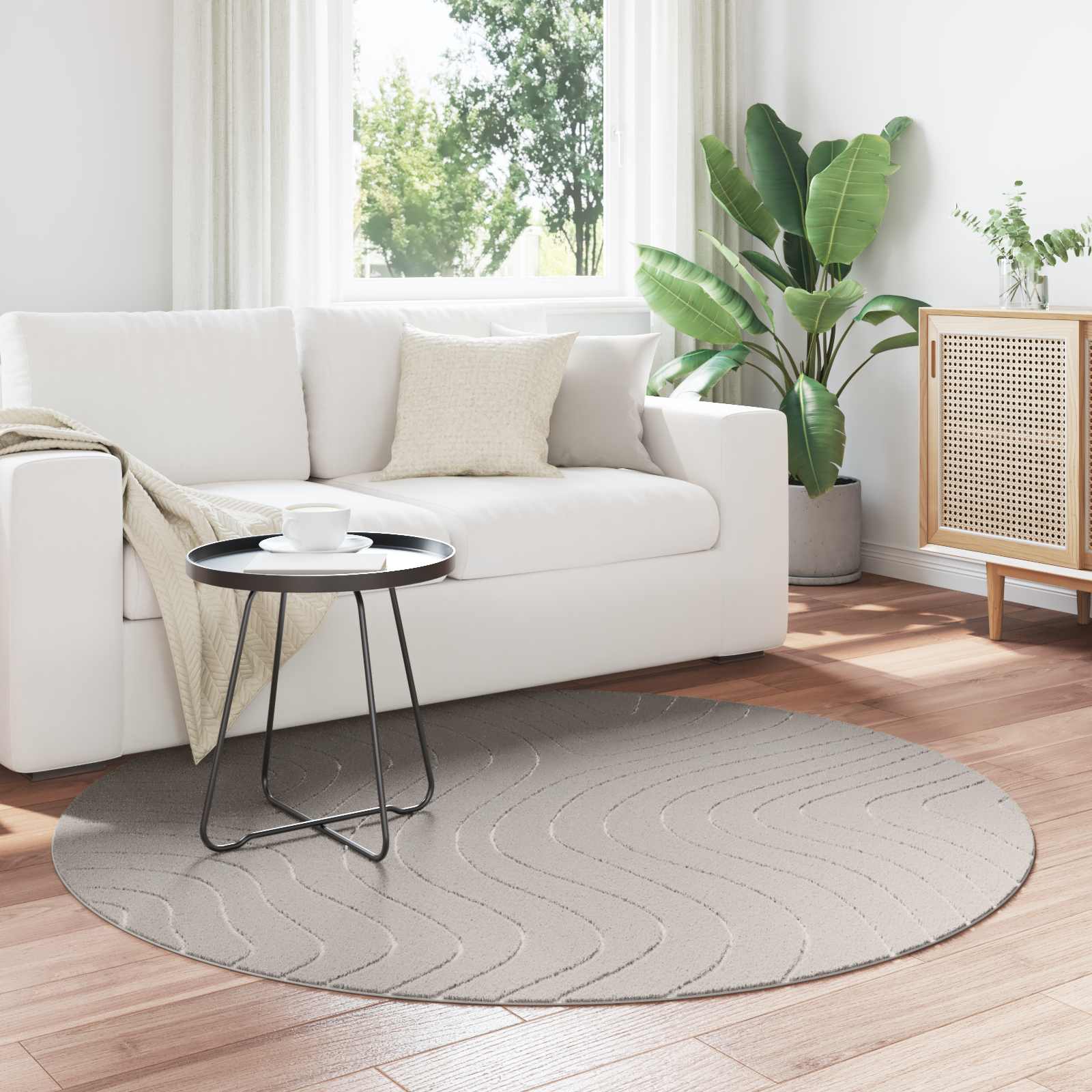 Siseruumide ja välitingimuste vaip PALMERAS cream Ø 120 CM