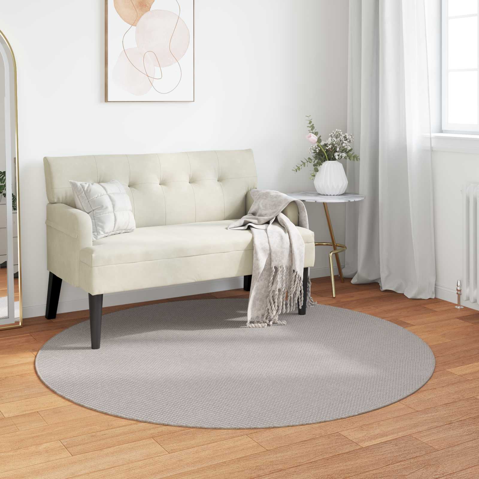 Siseruumide vaip LUGO Kreemjas Ø 160 CM Polüester