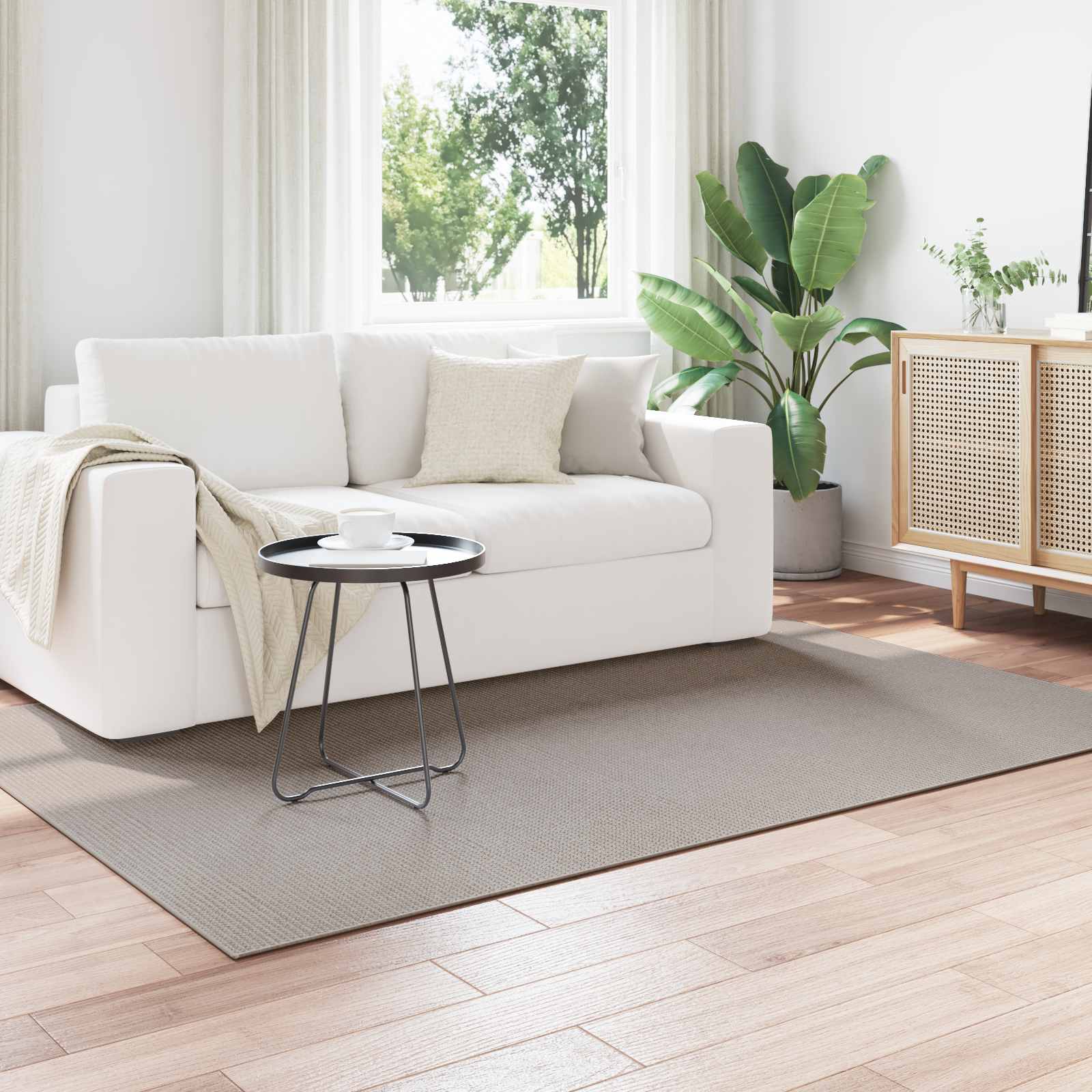 Siseruumide vaip LUGO Kreem ja Taupe 140 x 200 cm Polüester