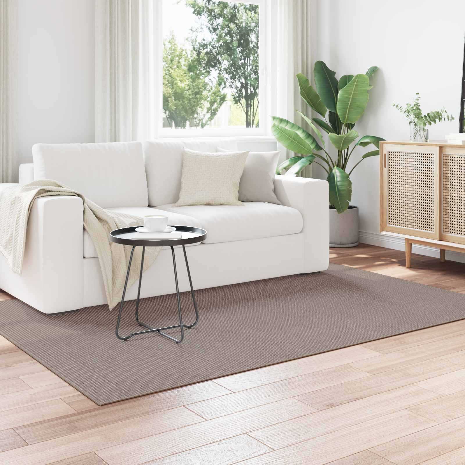 Siseruumide vaip LUGO Kreem ja Taupe 120 x 170 cm Polüester