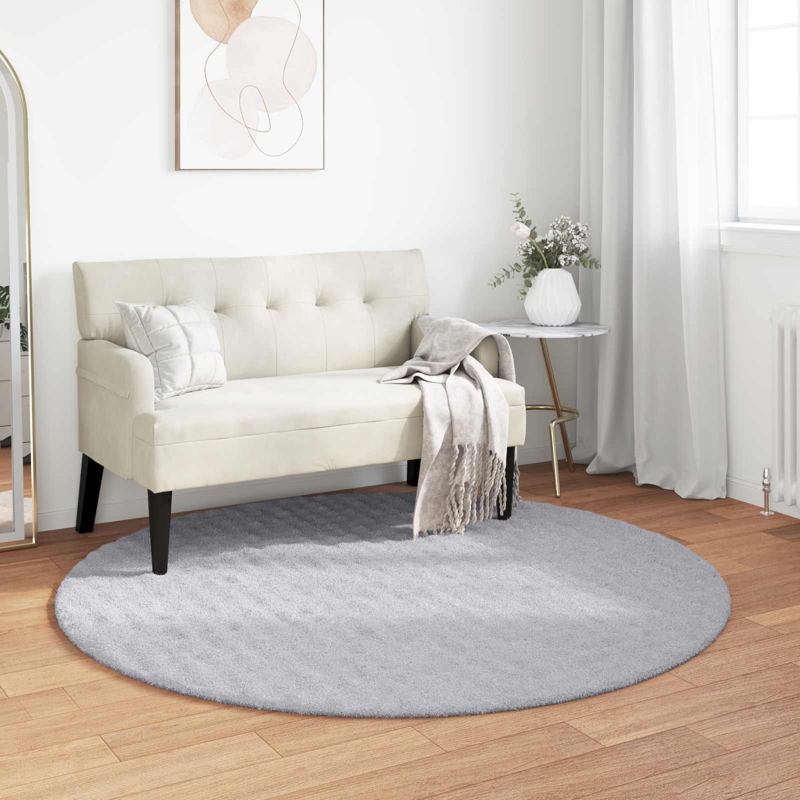 Alavaibad Ümmargune SIROLO Hall Ø 120 CM Polüester