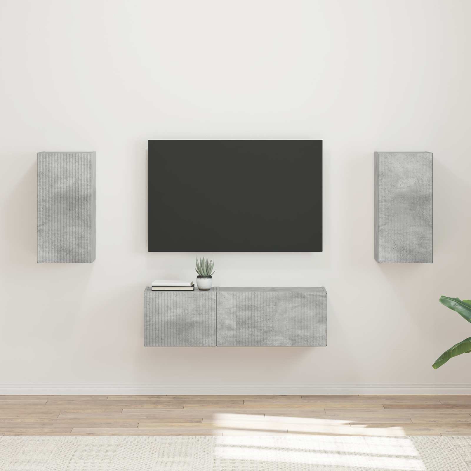 TV seinakapikomplekt 4 tk Betoonhall Tehispuit