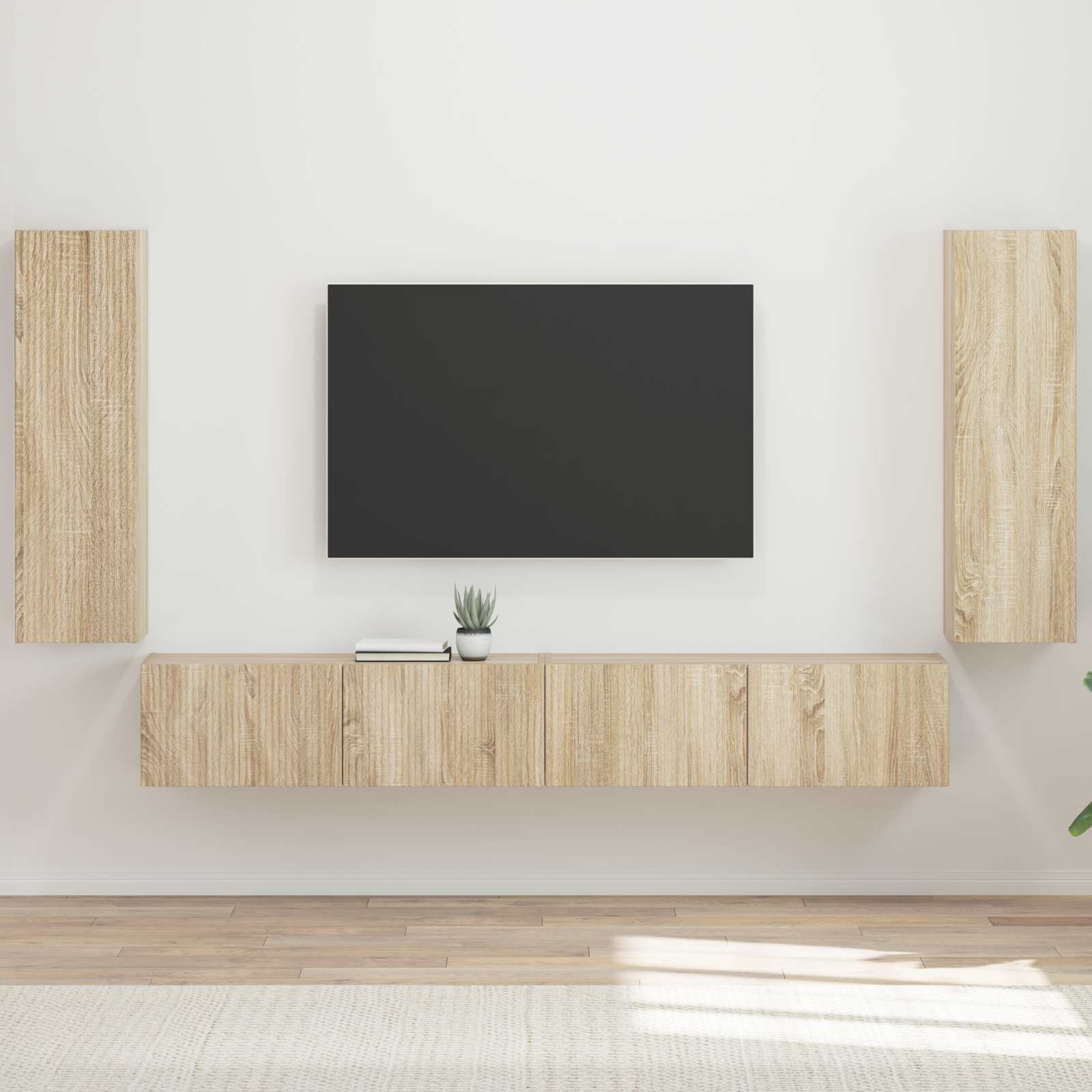 TV seinakapikomplekt 4 tk Sonoma tamm Tehispuit