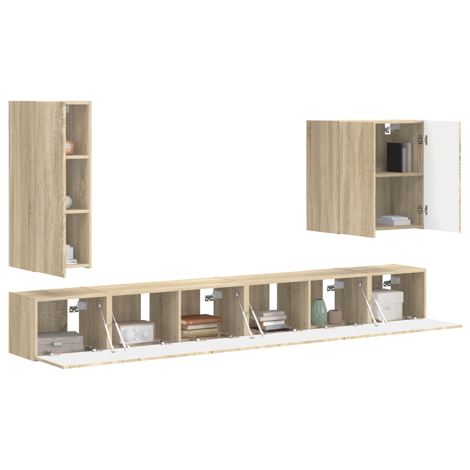 TV seinakapikomplekt 6 tk Sonoma tamm