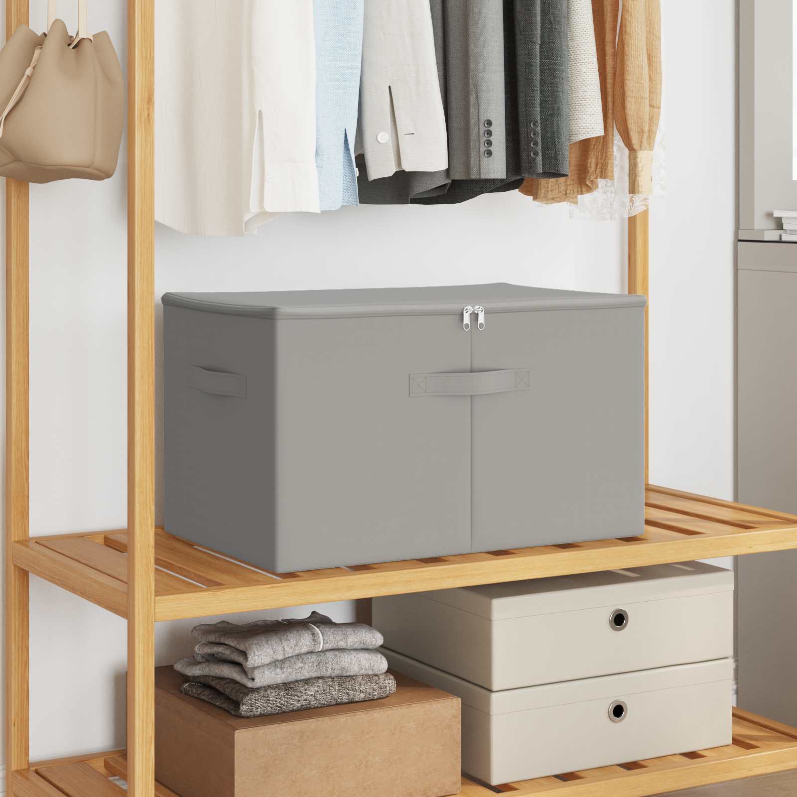 Salvestuskarp Mittekootud kangas 60 x 43 x 35 cm 90,3 L Hall