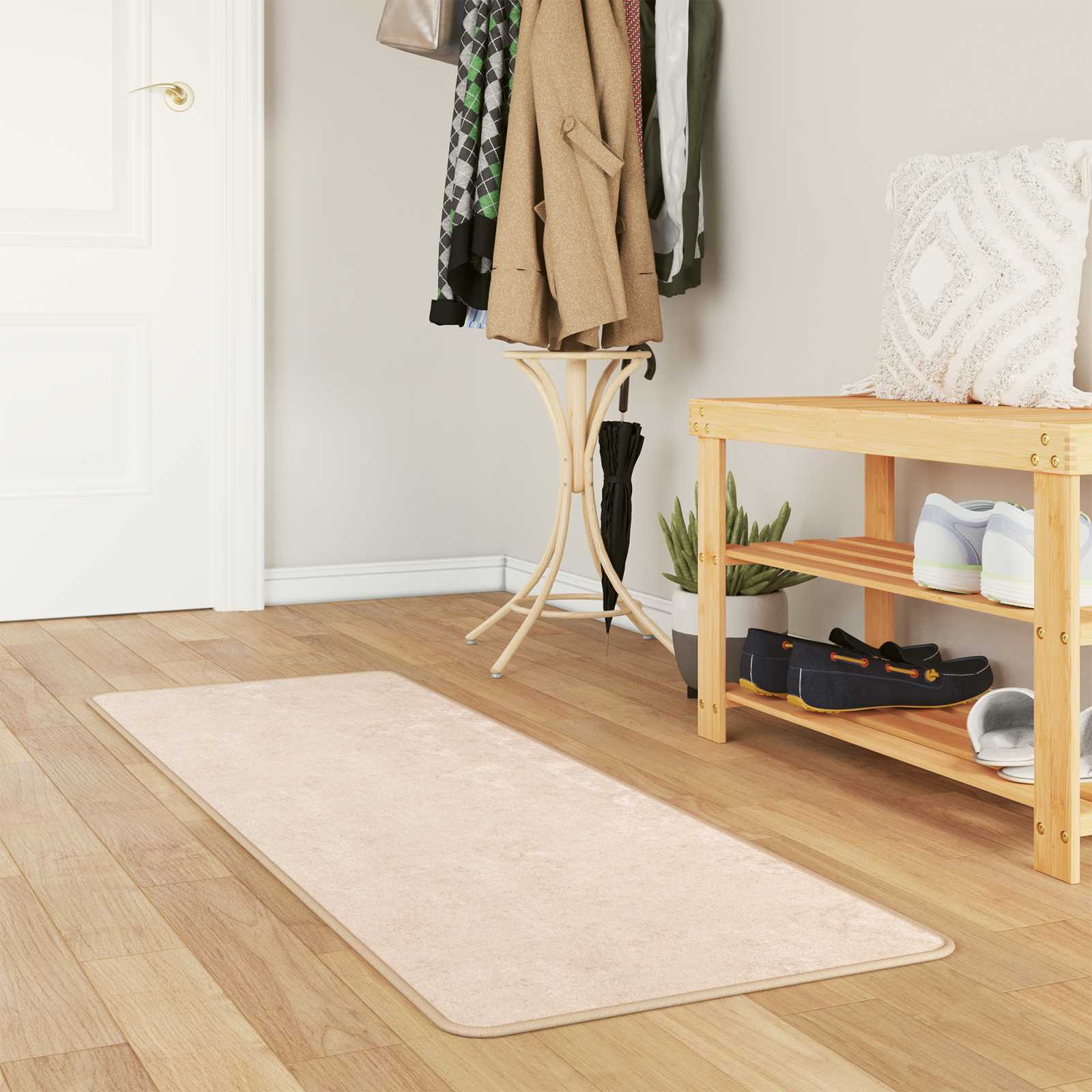 Vaip Rätikutoru MARSA Kreemjas 50 x 200 cm Polüester ja PVC