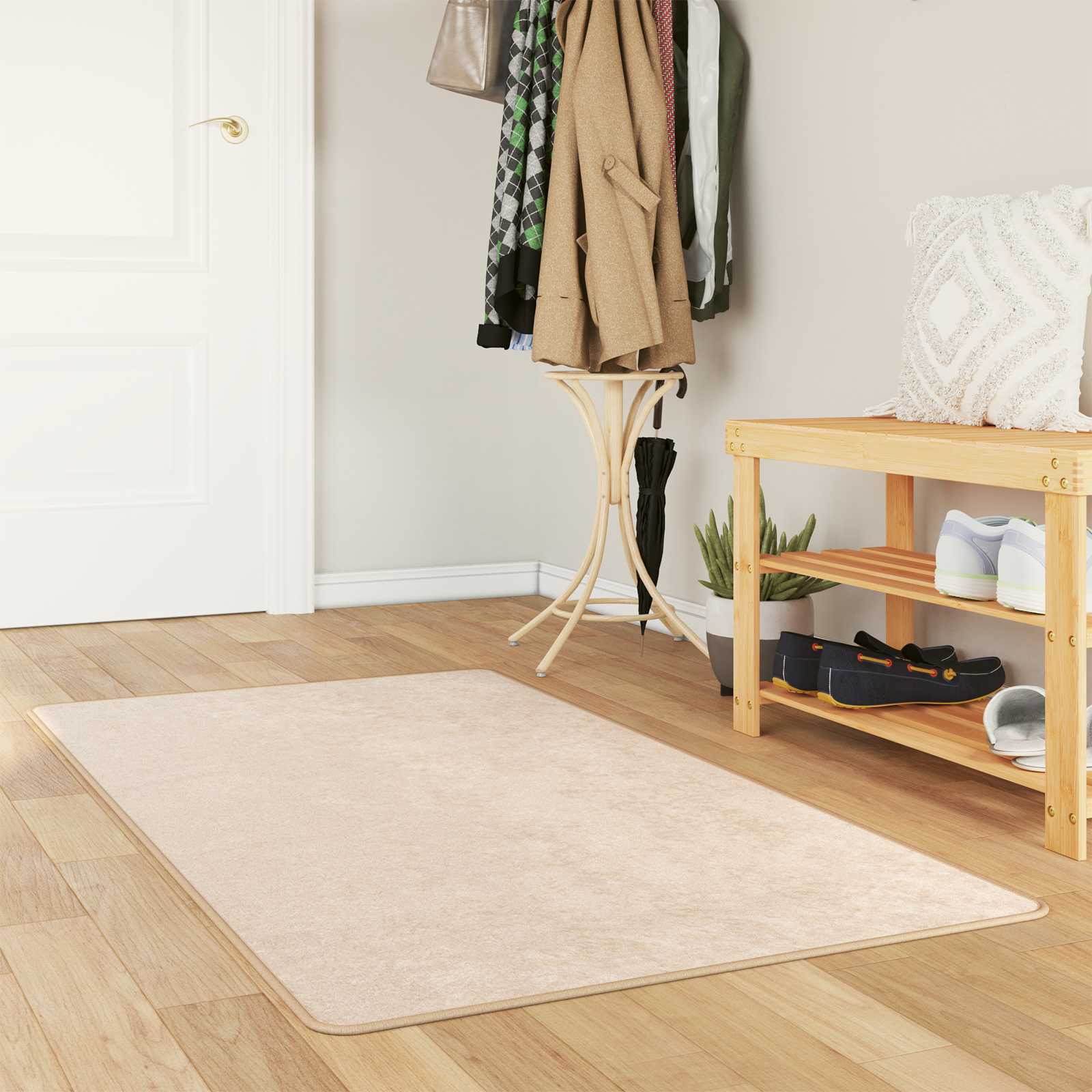 Vaip Rätikutoru MARSA Kreemjas 80 x 200 cm Polüester ja PVC