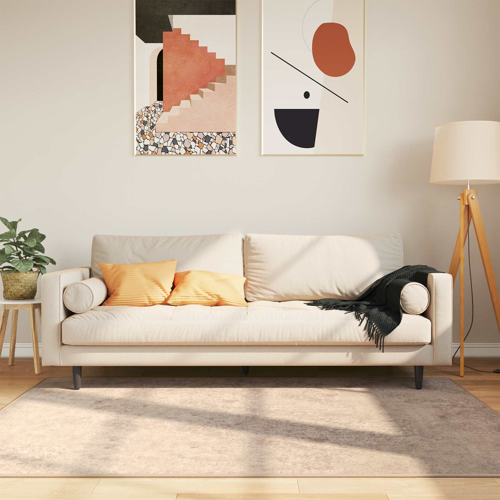Vaip Rätikutoru MARSA Beež 120 x 170 cm Polüester ja PVC