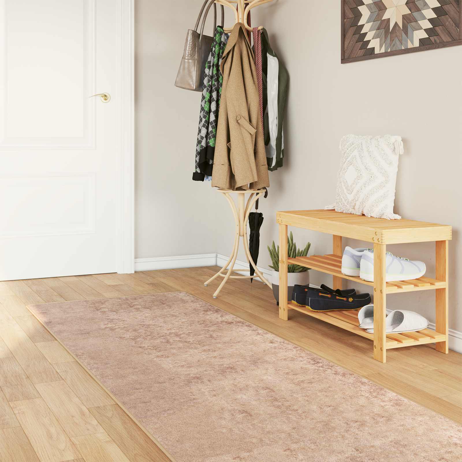Vaip Rätikutoru MARSA Liivakarva 80 x 250 cm Polüester ja PVC