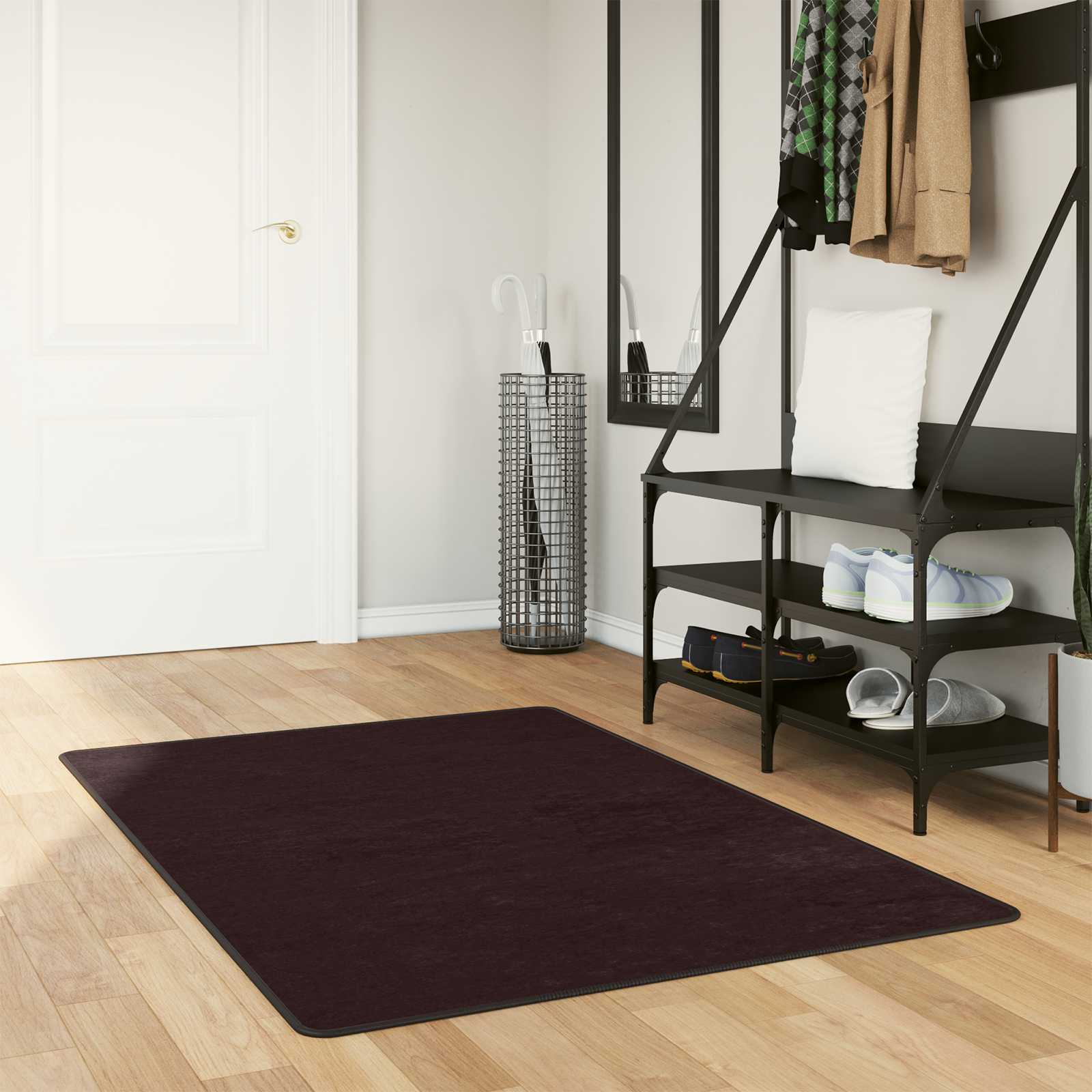 Vaip Rätikutoru MARSA Antratsiit 80 x 200 cm Polüester ja PVC
