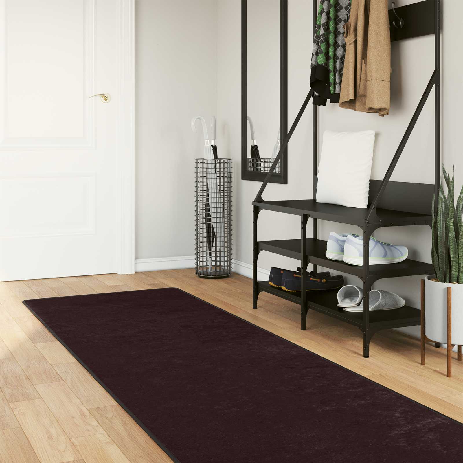 Vaip Rätikutoru MARSA Antratsiit 80 x 250 cm Polüester ja PVC