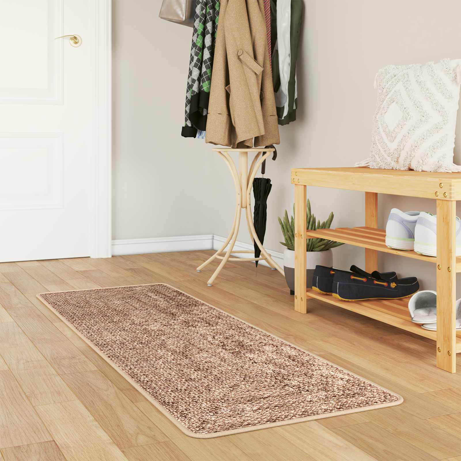 Vaip Rätikutoru MARSA Pruun 50 x 150 cm Polüester ja PVC