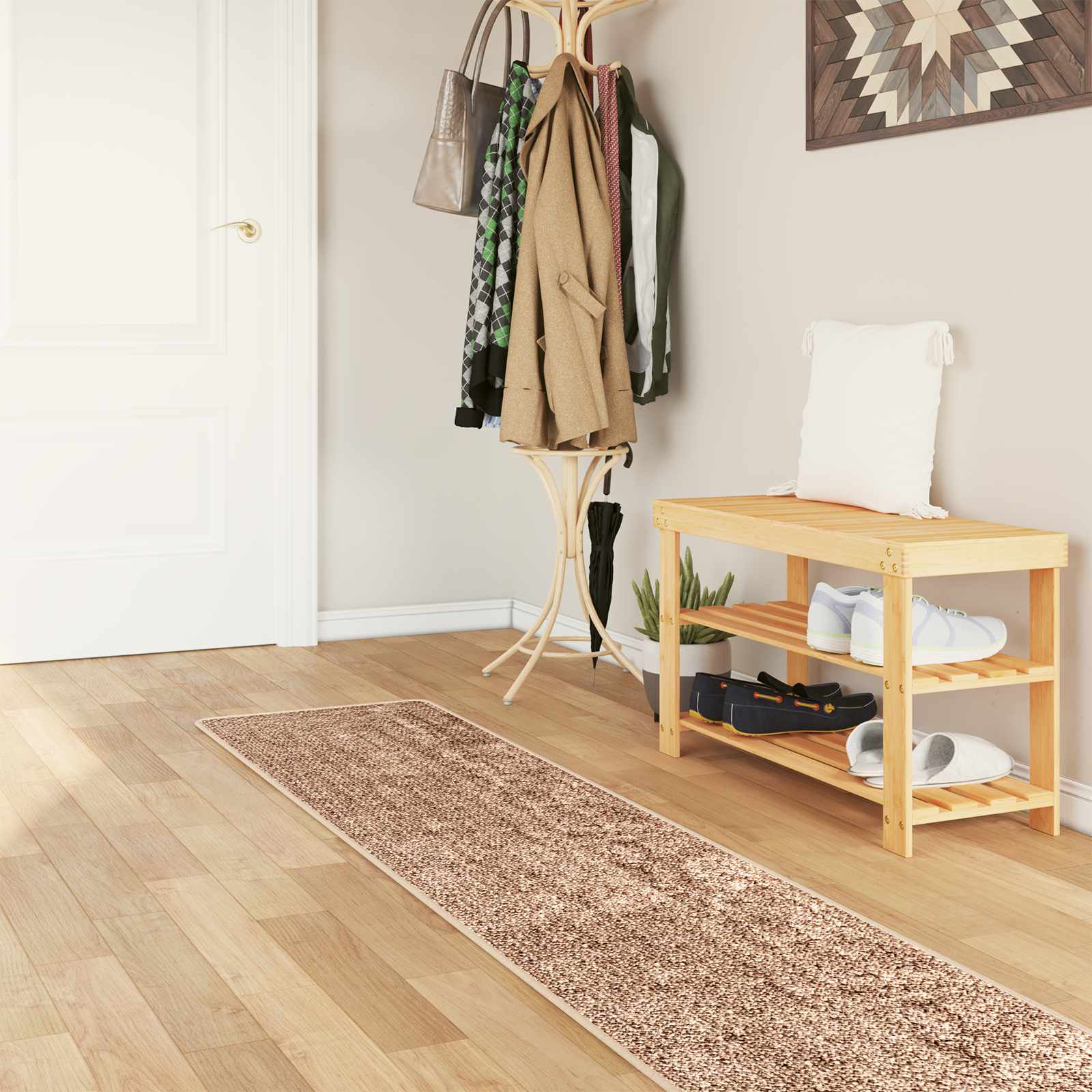 Vaip Rätikutoru MARSA Pruun 50 x 250 cm Polüester ja PVC