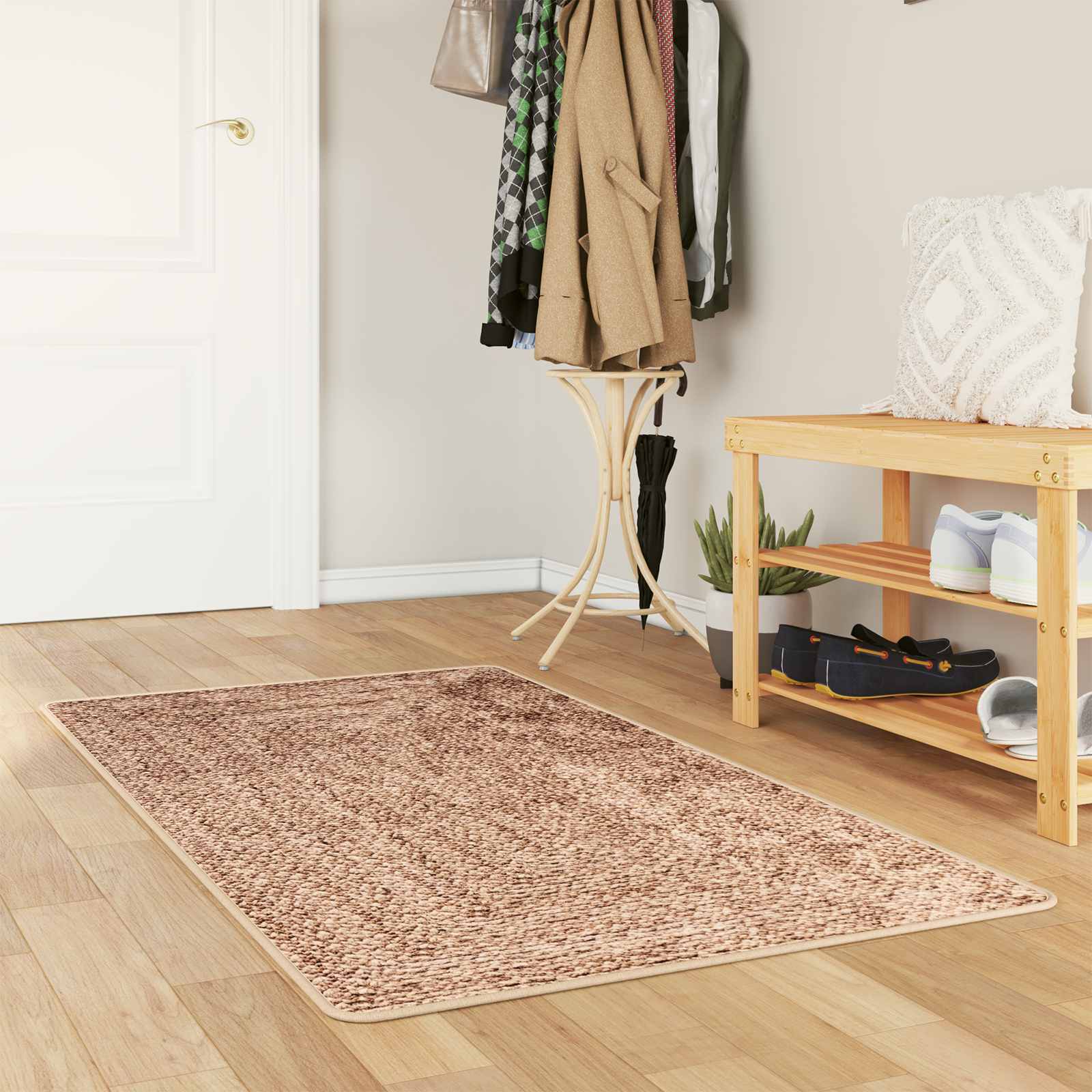 Vaip Rätikutoru MARSA Pruun 80 x 200 cm Polüester ja PVC