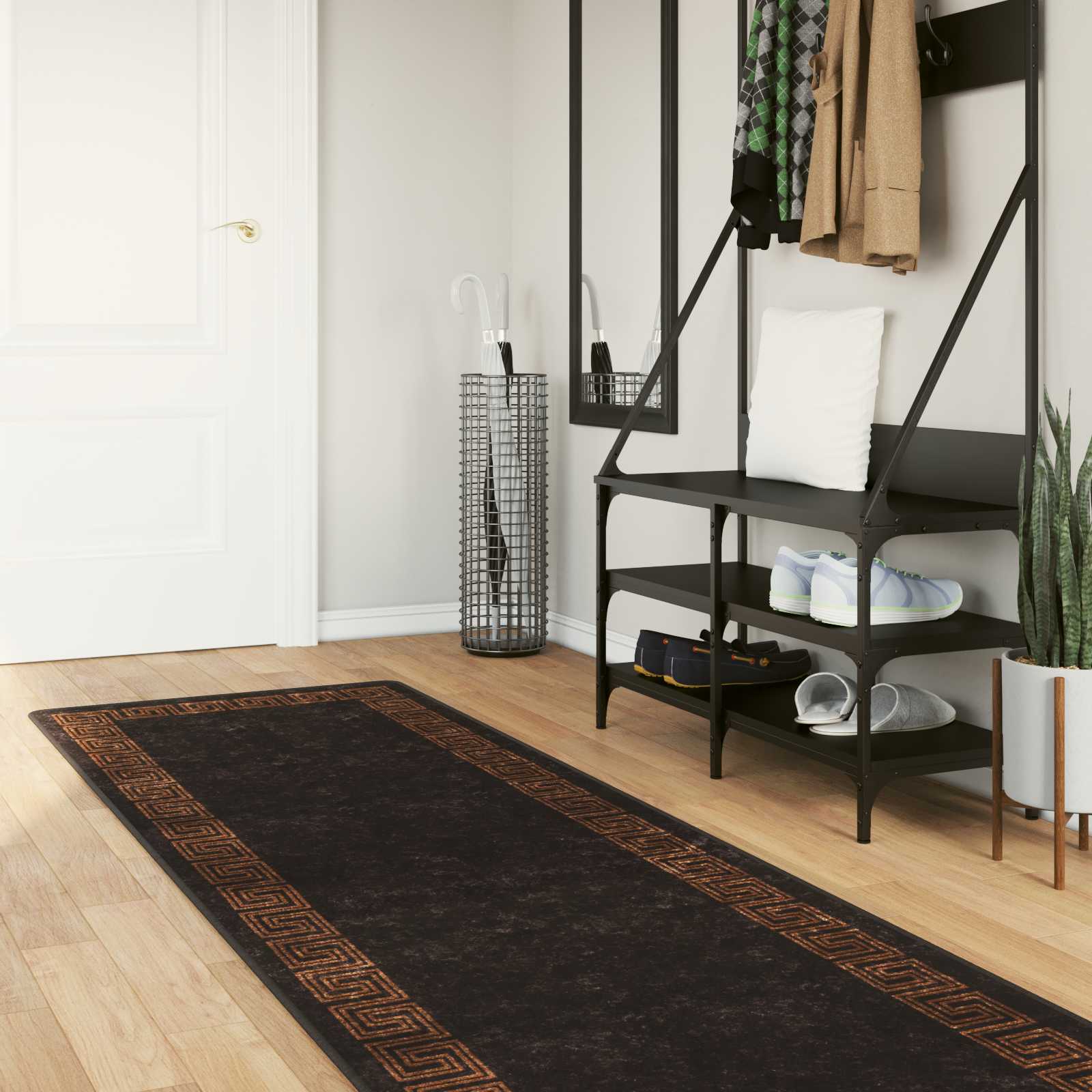 Vaip Rätikutoru MARSA Must 80 x 250 cm Polüester ja PVC